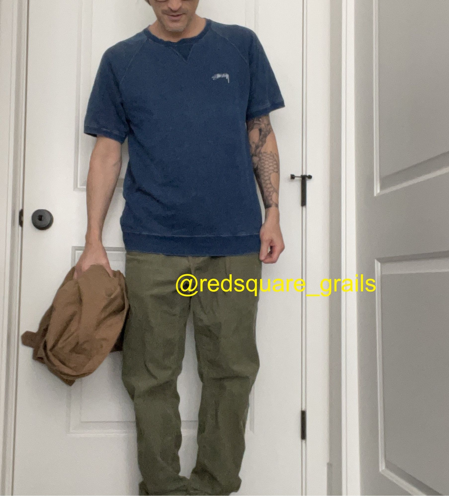 Stussy Indigo SS Crewneck Size US M / EU 48-50 / 2 - 3 Thumbnail