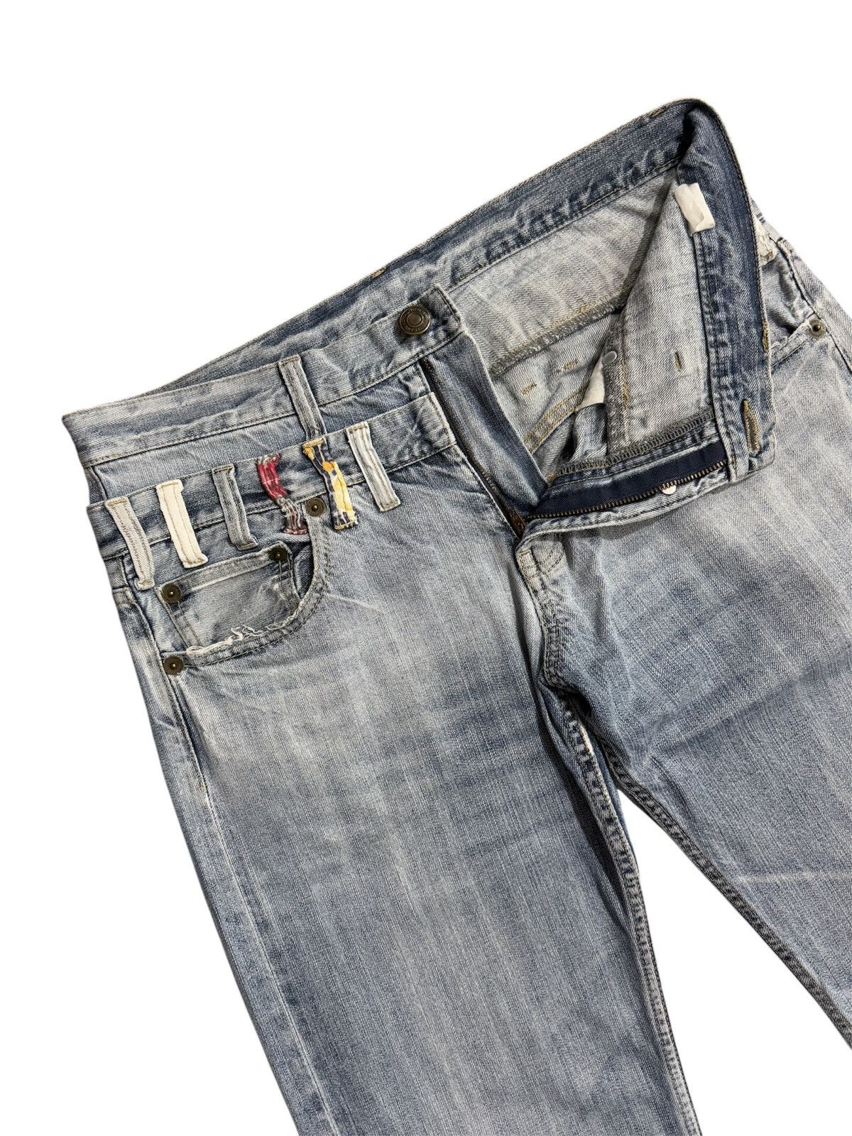 If Six Was Nine UNBRANDED DOUBLE WAIST DISTRESSED JEANS Size US 34 / EU 50 - 3 Thumbnail
