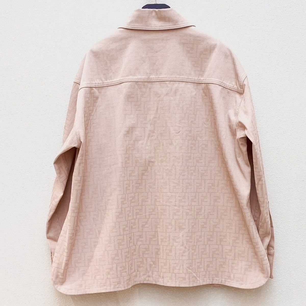 Fendi Fendi Orange-Pink Logo Monogram Cotton Collared Jacket Size M / US 6-8 / IT 42-44 - 2 Thumbnail