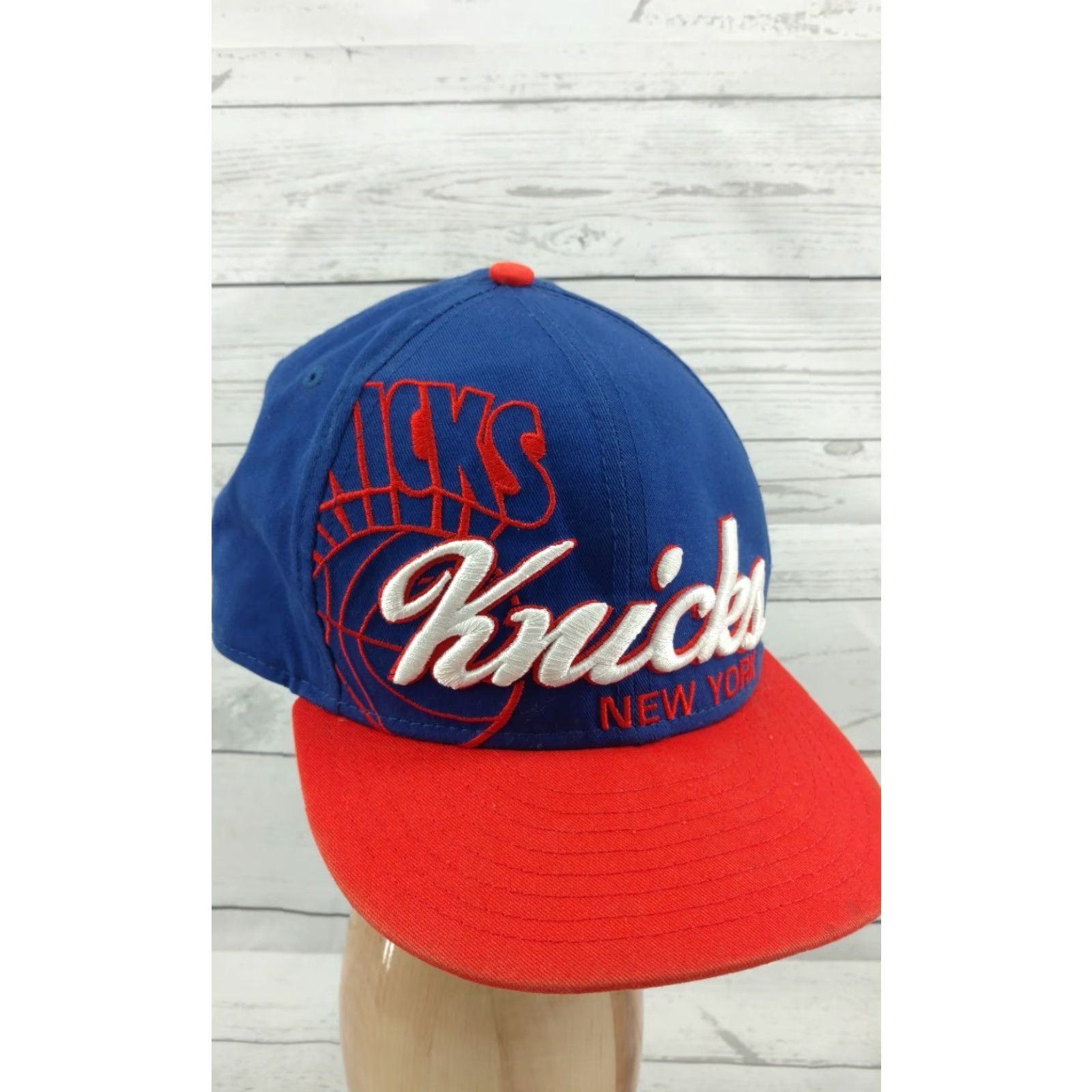 New Era New Era NBA 9Fifty Snapback Headwear New York Knicks Blue Orange Mens Adjustable Snapback Headwear 9Fifty NBA Knicks Size ONE SIZE - 2 Thumbnail