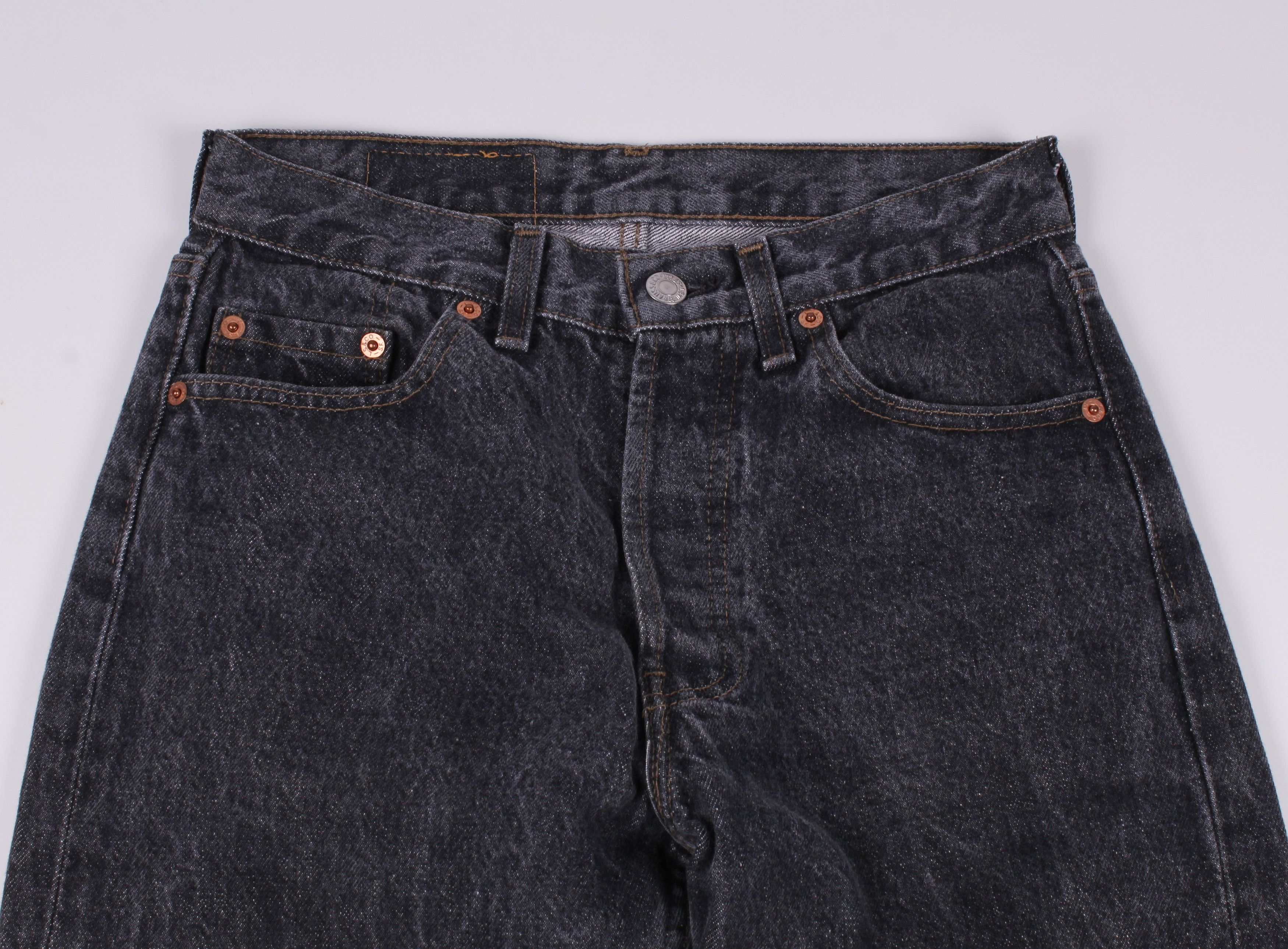 Levi's Vintage 90's LEVI'S 501 Gray Stonewashed Straight Jeans Size 27" / US 4 / IT 40 - 2 Thumbnail