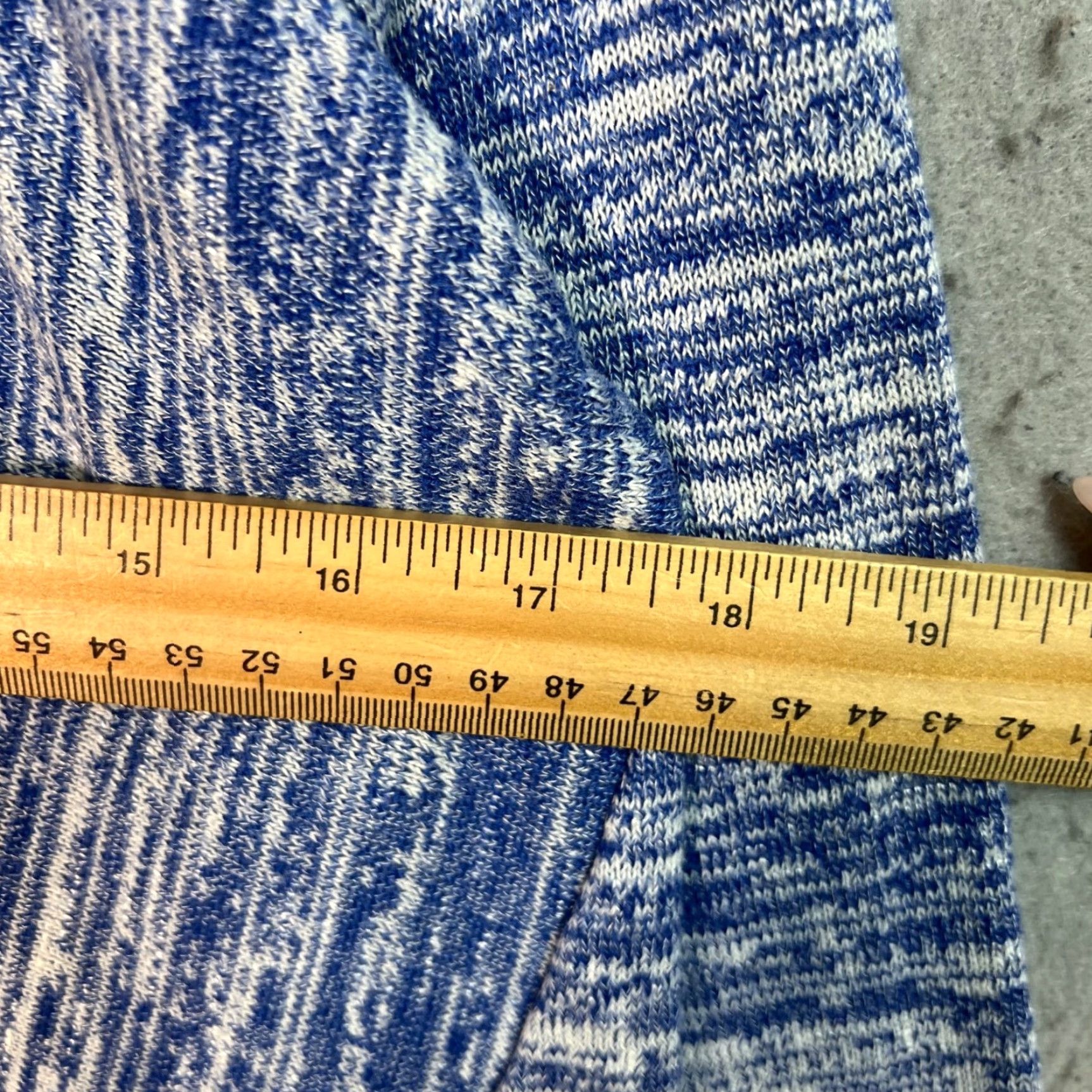 Vintage Skies Are Blue Cardigan Sweater Womens Small Open Front Knit Marled Blue Winter Casual - Adult Womens Small - S - Blue - Cardigan - Womens Size S / US 4 / IT 40 - 5 Thumbnail