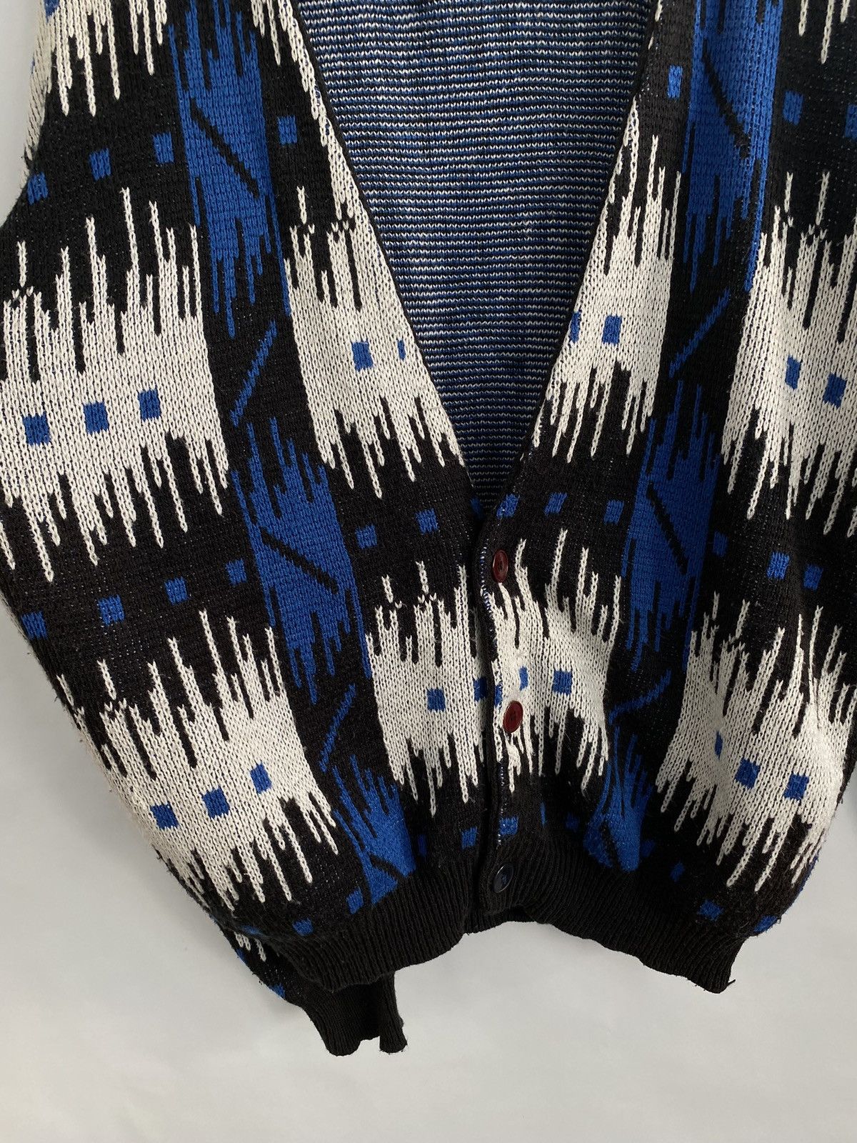 Japanese Brand Vintage 90s Cardigan Knit Sweater Japan Congo Style hype Y2K Size US XL / EU 56 / 4 - 4 Thumbnail