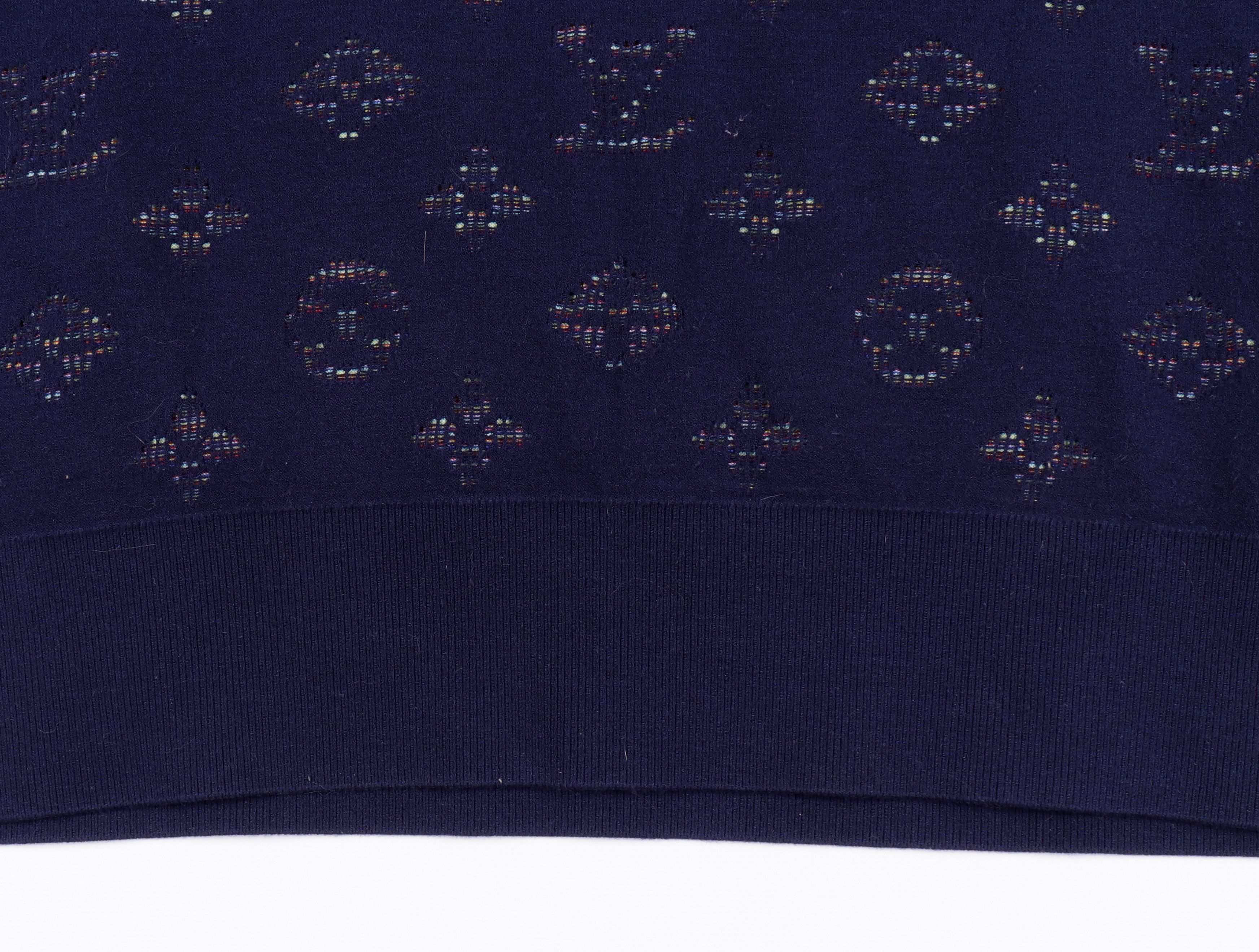 Louis Vuitton Men's Louis Vuitton Blue Monogram Sweater Size S Size US S / EU 44-46 / 1 - 10 Thumbnail
