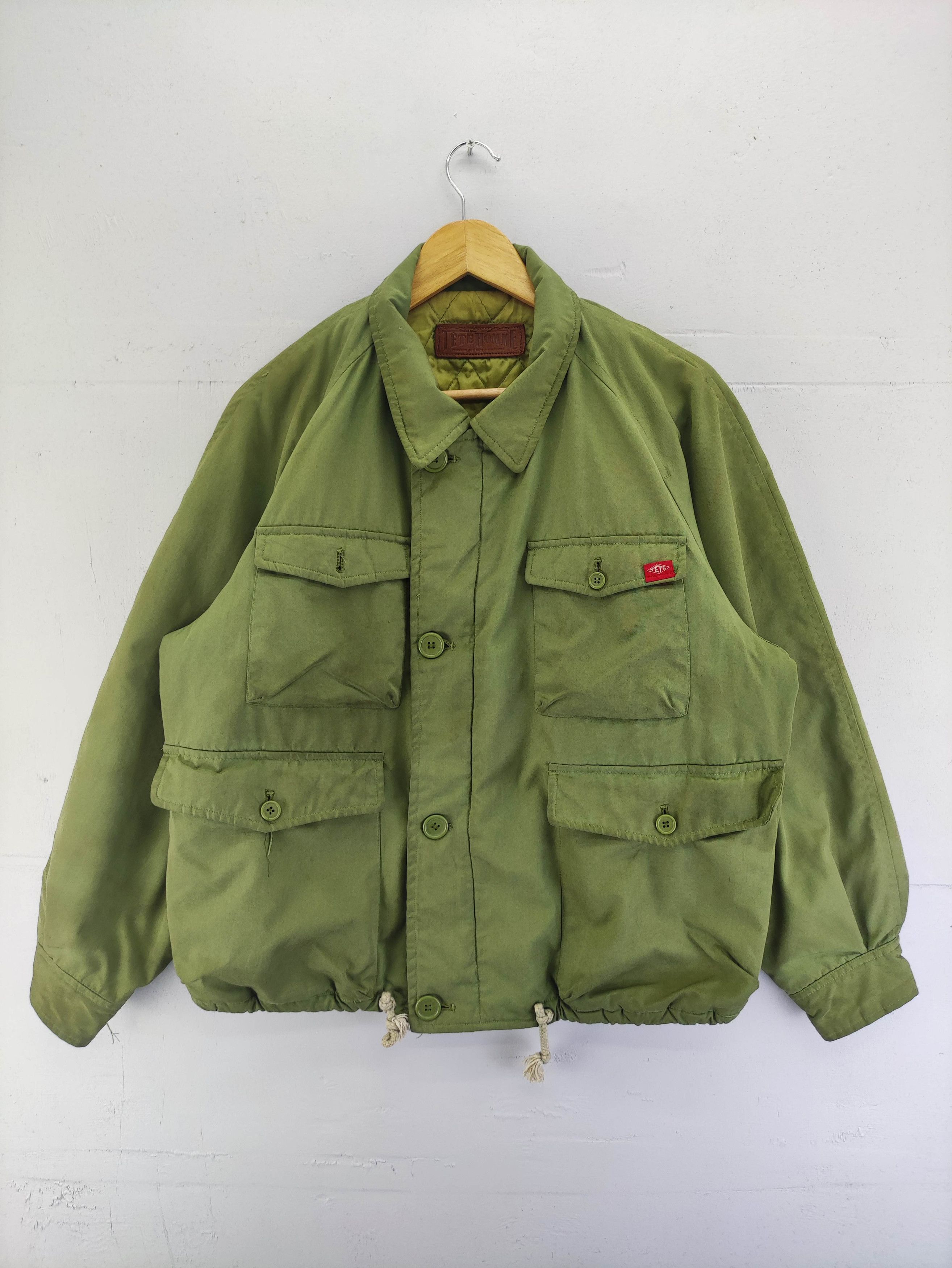 Issey Miyake Vintage Tete Homme Issey Miyake Army Parachute Jacket Size US L / EU 52-54 / 3 - 1 Thumbnail