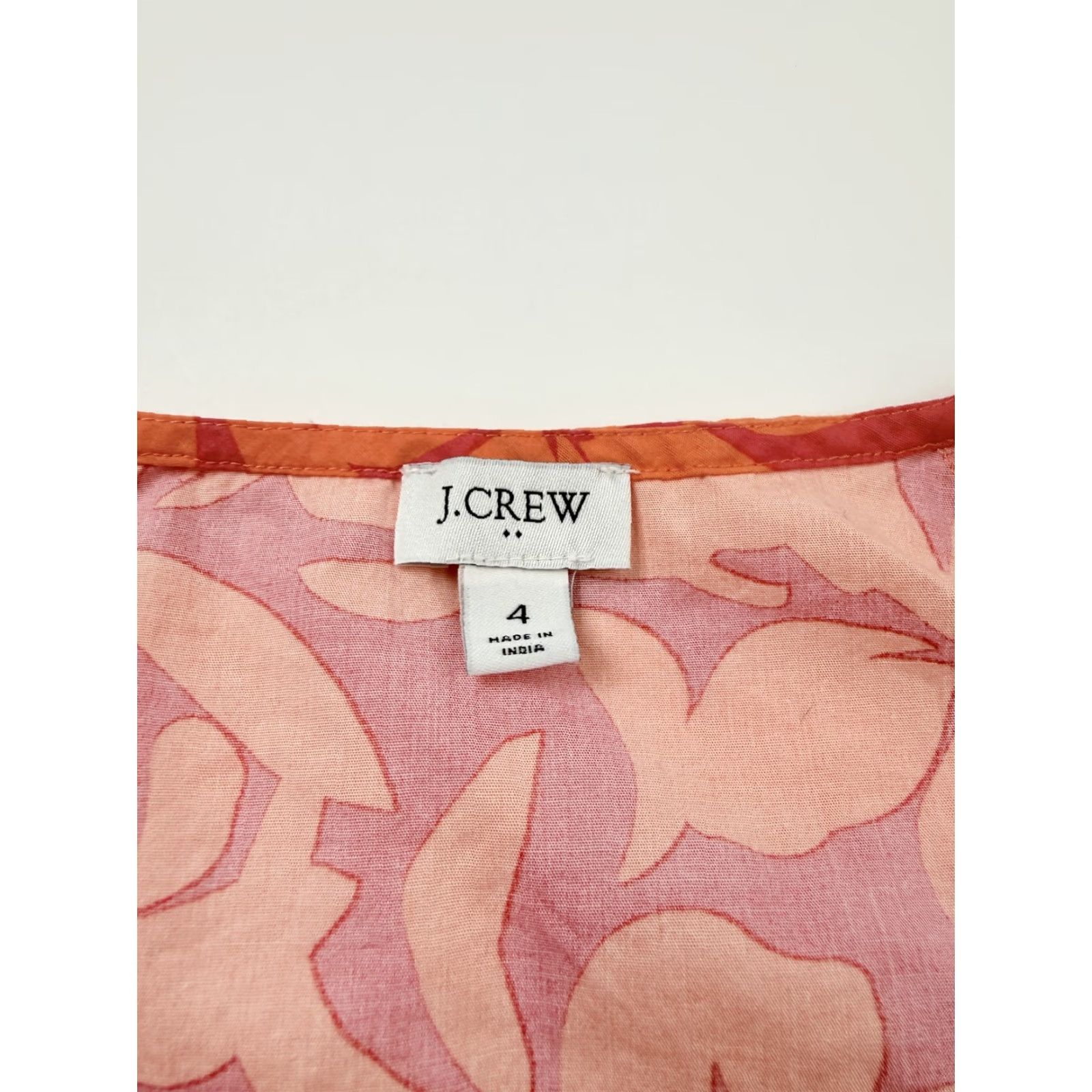 J.Crew J.CREW Dress Womens 4 Pink Floral Puff Sleeve V-Neck Tiered Midi Sundress Size S / US 4 / IT 40 - 4 Thumbnail