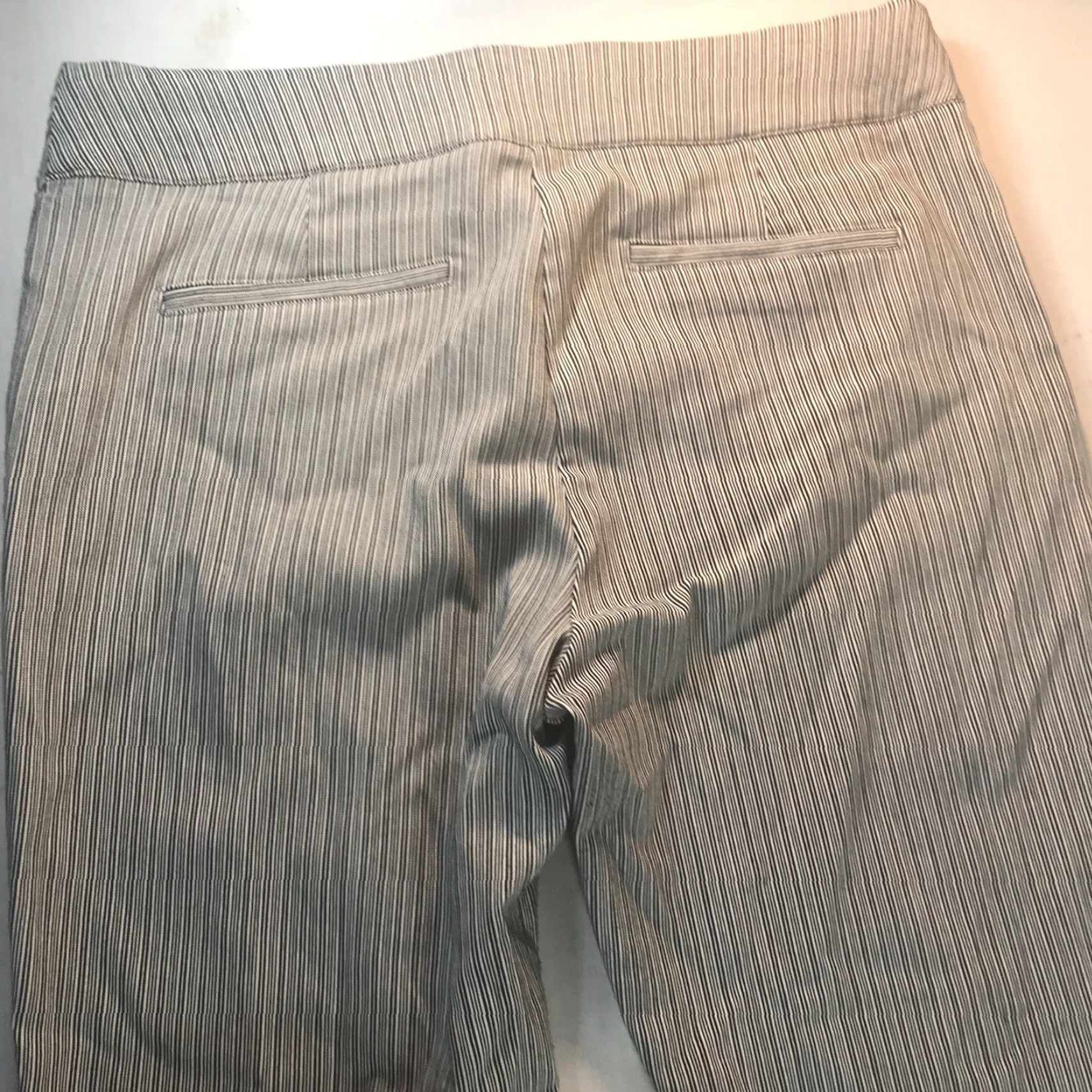 Vintage VINTAGE Simply Vera Vera Wang Striped Capri Pants Womens Size M White/Black Casual Business Travel Summer Size 32" / US 10 / IT 46 - 5 Thumbnail