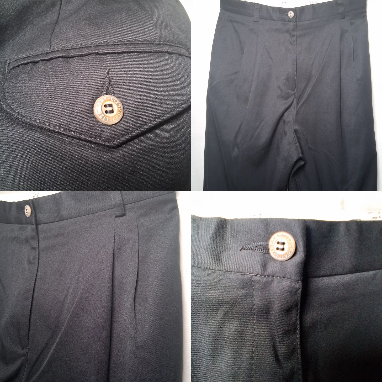 Liz Claiborne VINTAGE Liz Claiborne Liz Sport Dress Pants Women 10 Carefree Microfiber Black Pleated Size 32" / US 10 / IT 46 - 9 Thumbnail