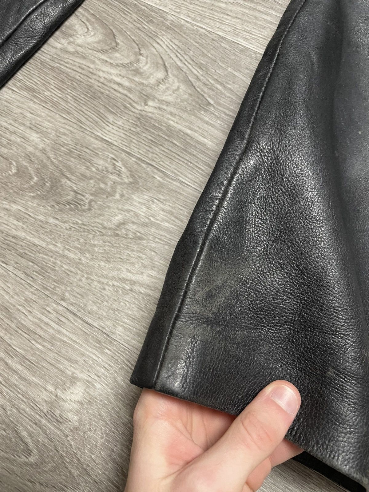 Genuine Leather Vintage Moto Real Leather Black Pants Size US 29 - 6 Thumbnail