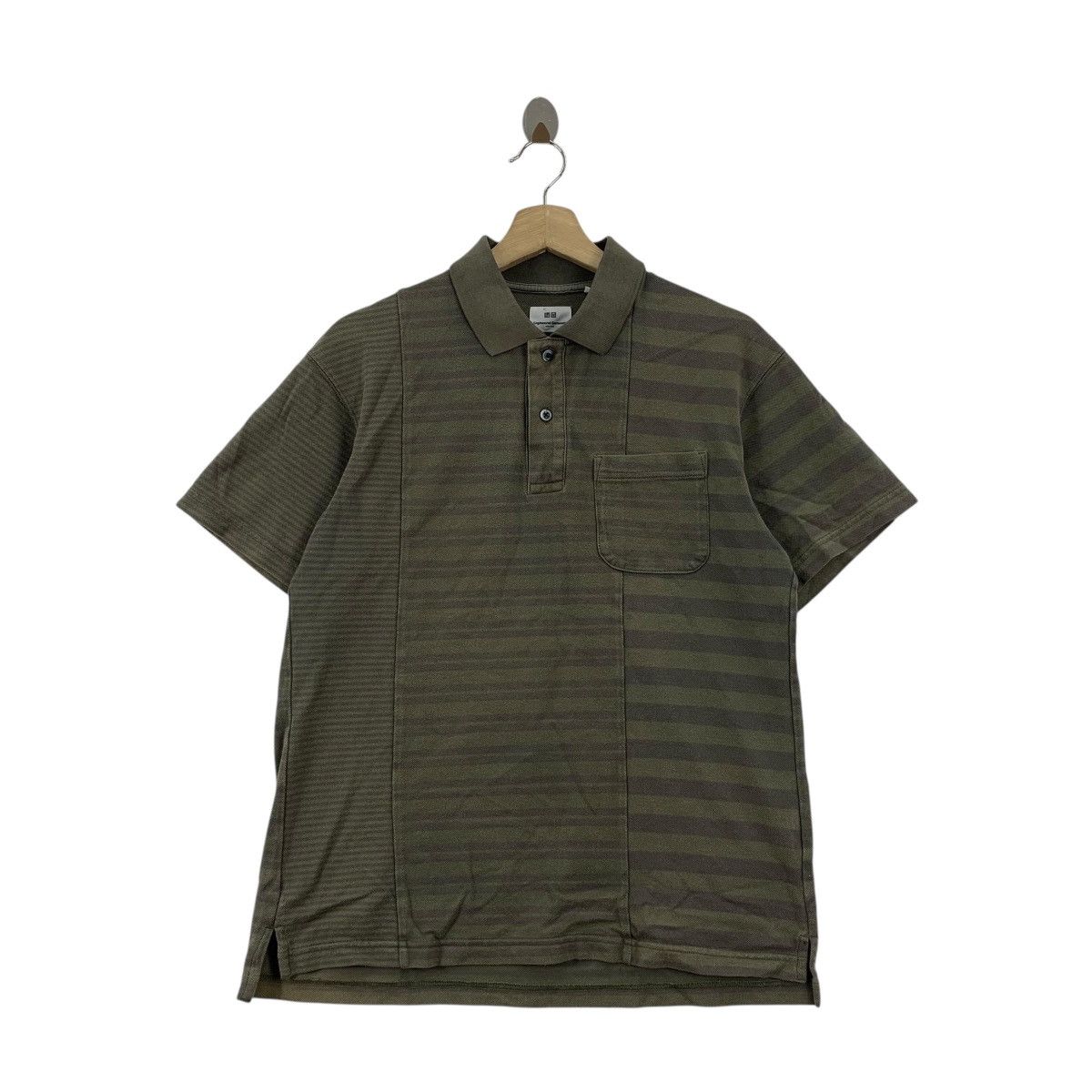 Uniqlo ENGINEERED GARMENTS x UNIQLO Patchwork Polo Tee Shirt Top 