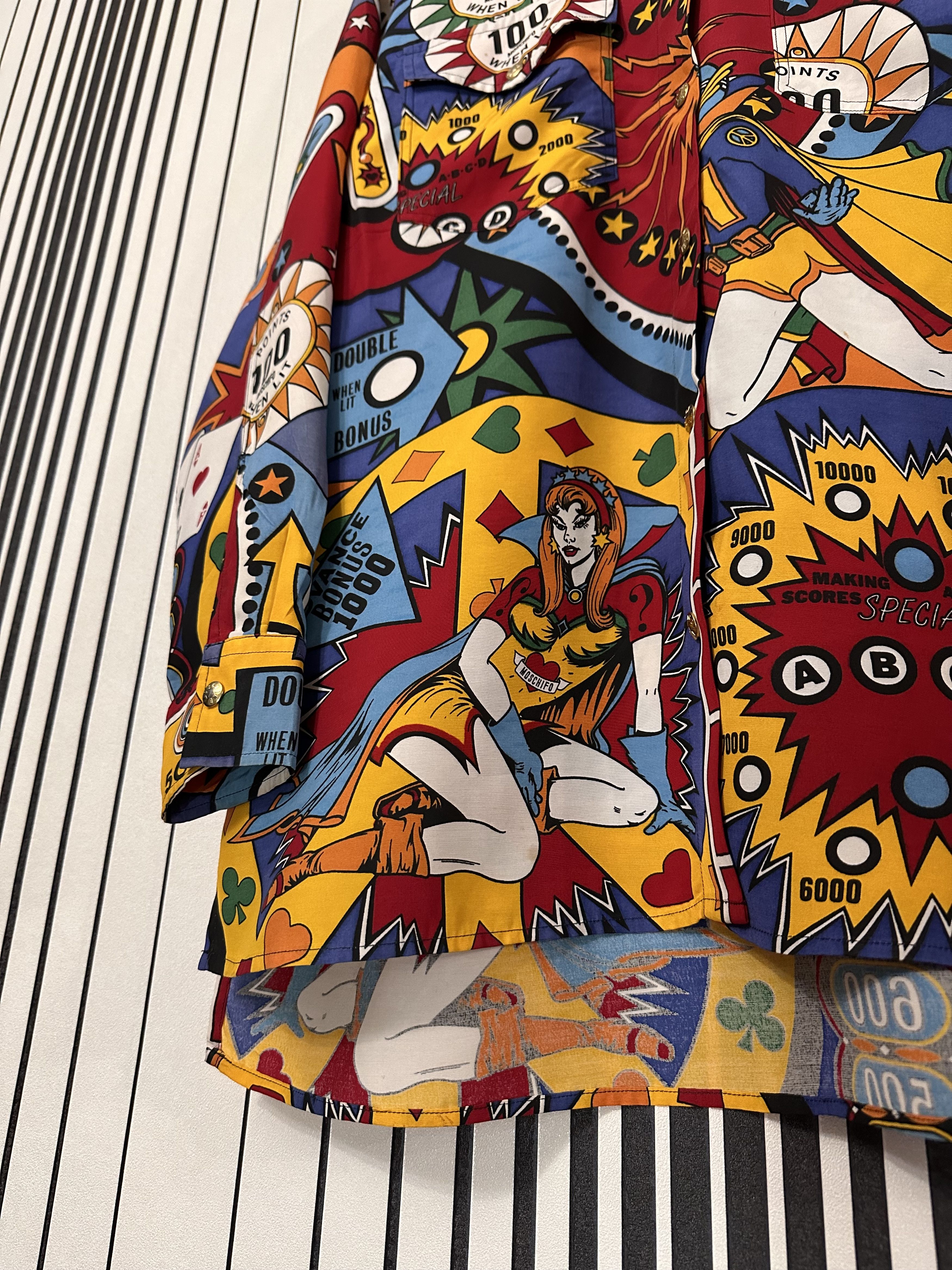 Moschino 90’s Moschino Vintage Gambling-Kasino Rare Full-Print Shirt Size US S / EU 44-46 / 1 - 3 Thumbnail