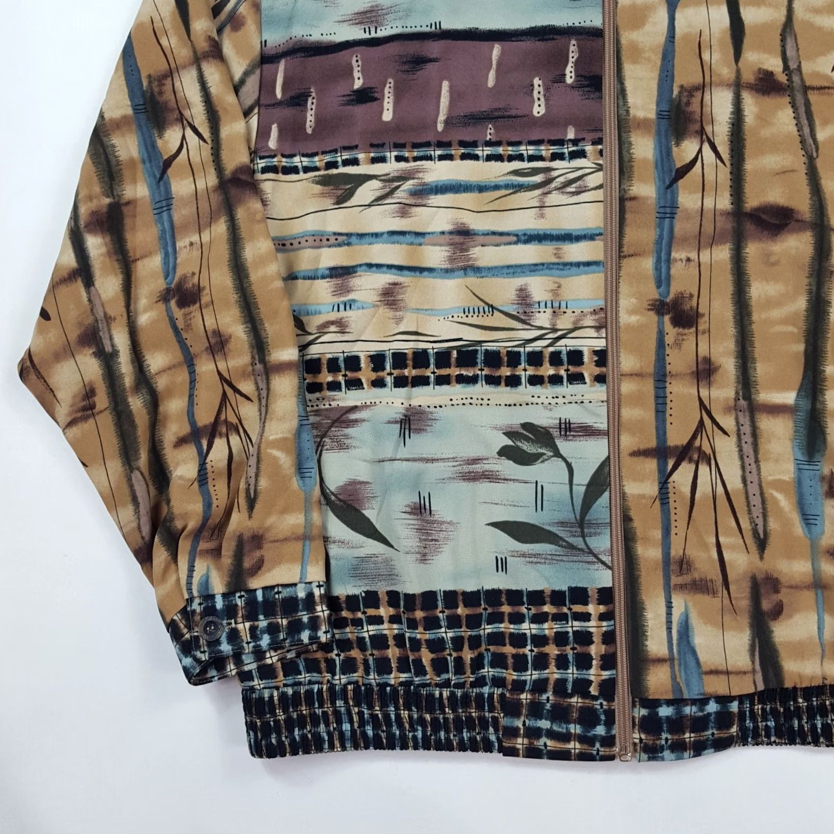 Vintage VINTAGE Flower Art Women's Small USA Made Zip Up Windbreaker Jacket Floral Windbreaker Size S / US 4 / IT 40 - 5 Thumbnail