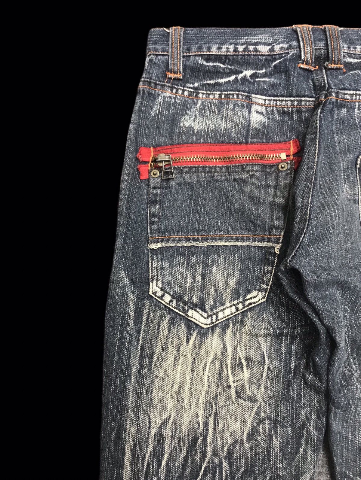 Japanese Brand 💥SICK💥CLONEDEVGRU Rare Thunder Fades Jeans F237 Size US 31 - 13 Thumbnail