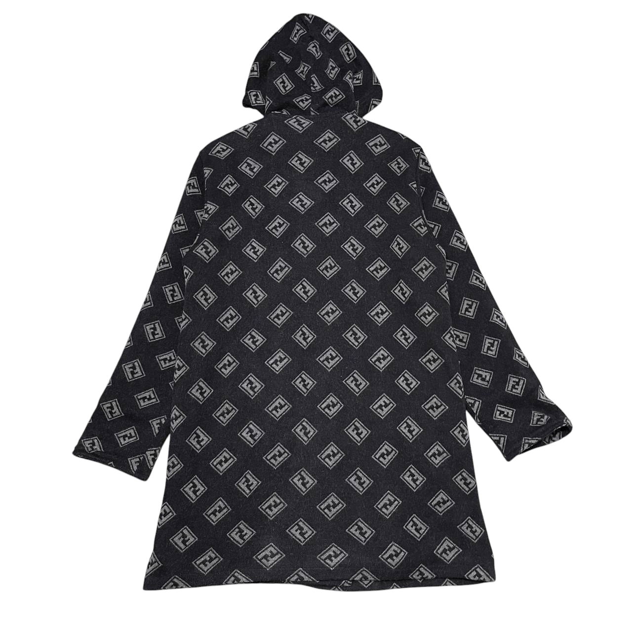 Fendi Vintage Fendi Monogram Wool Hooded Jacket Size US M / EU 48-50 / 2 - 10 Thumbnail