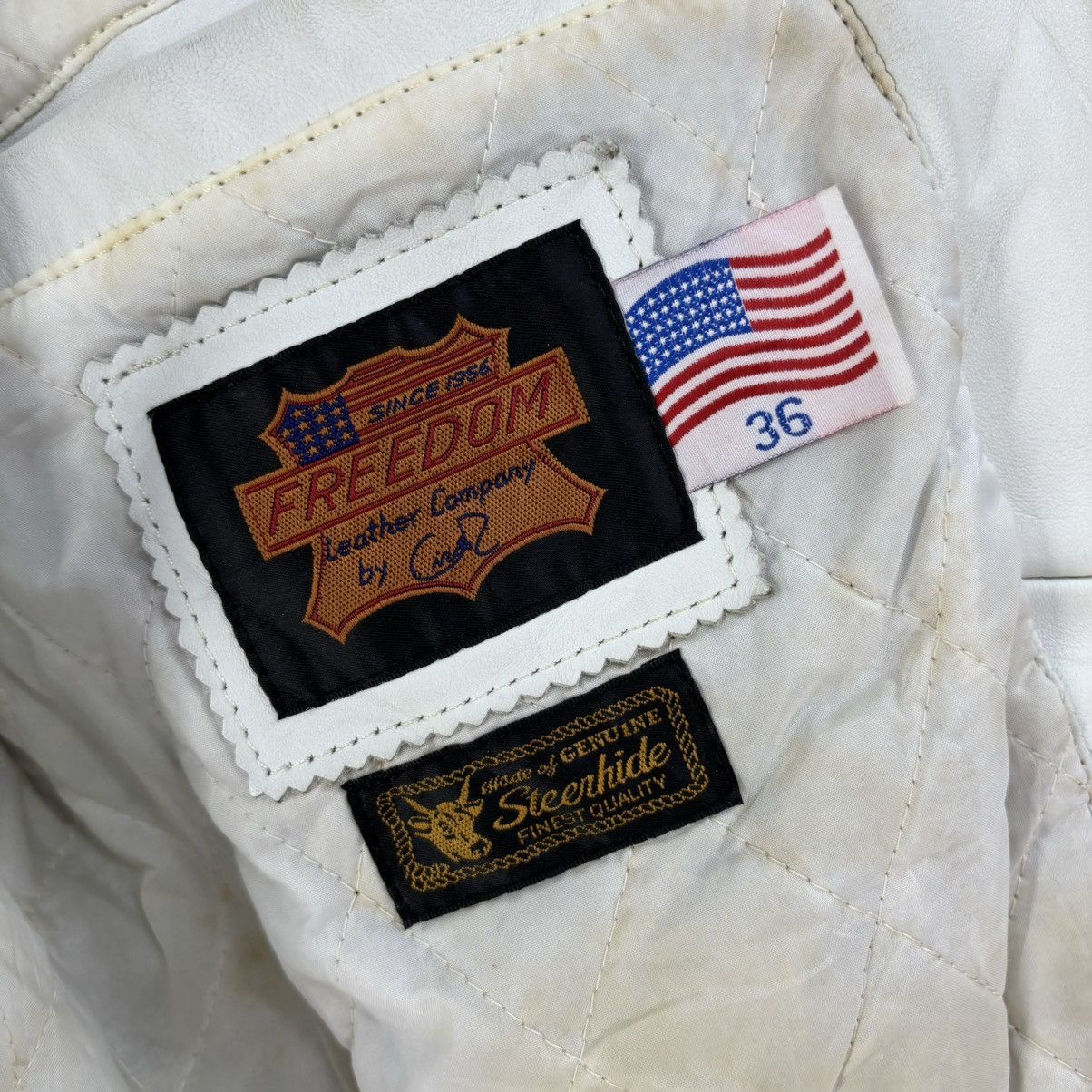 Genuine Leather 🔥Vintage FREEDOM Bikers Leather Jacket Size US S / EU 44-46 / 1 - 20 Thumbnail