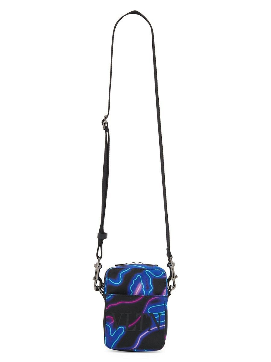 Valentino VALENTINO Garavani VLTN neon camo small canvas crossbody bag Size ONE SIZE - 5 Thumbnail