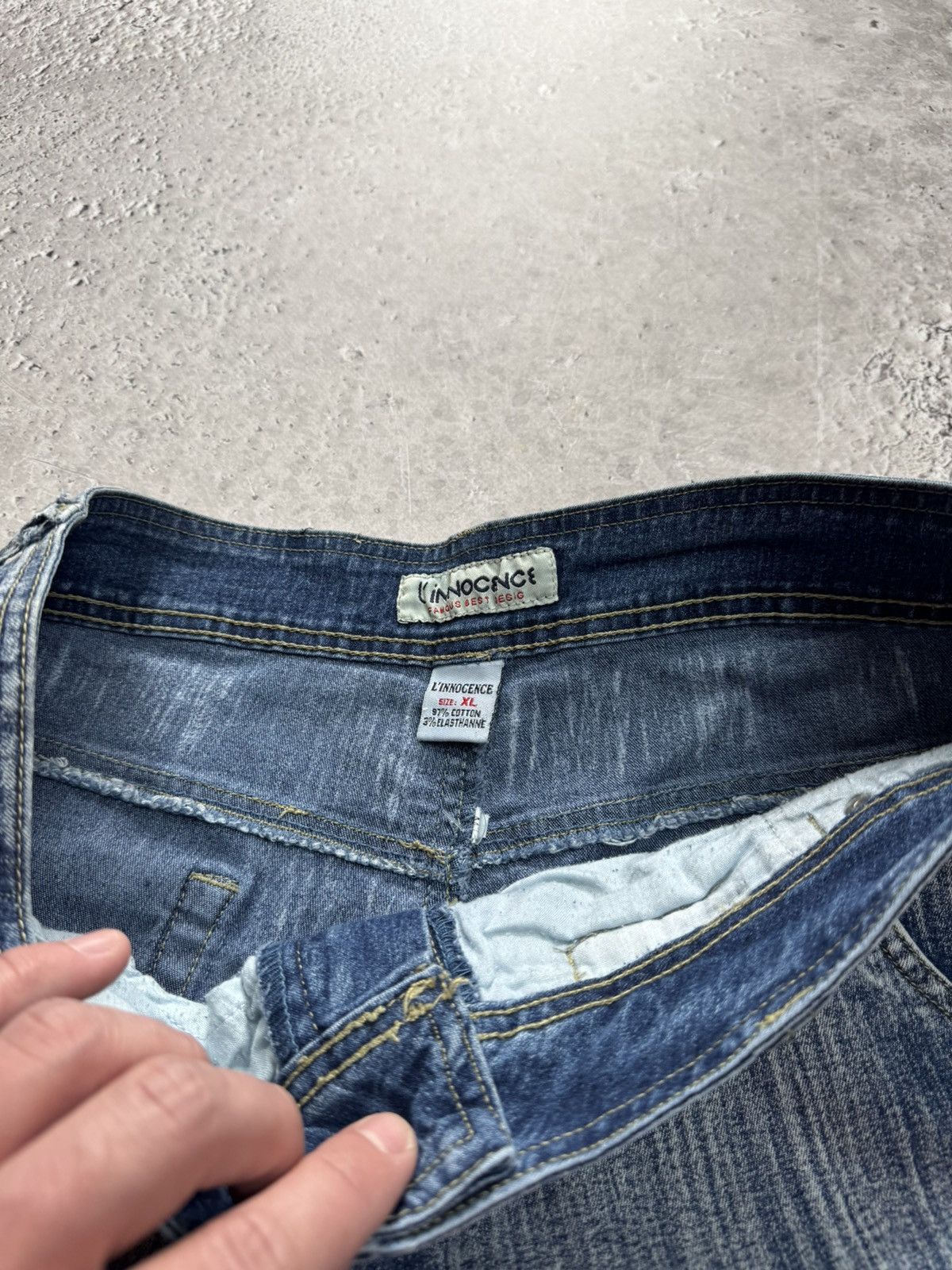 Other Vintage Flared Denim Jeans Women Bootcut Blue Y2K Low Rise Size 28" / US 6 / IT 42 - 9 Thumbnail