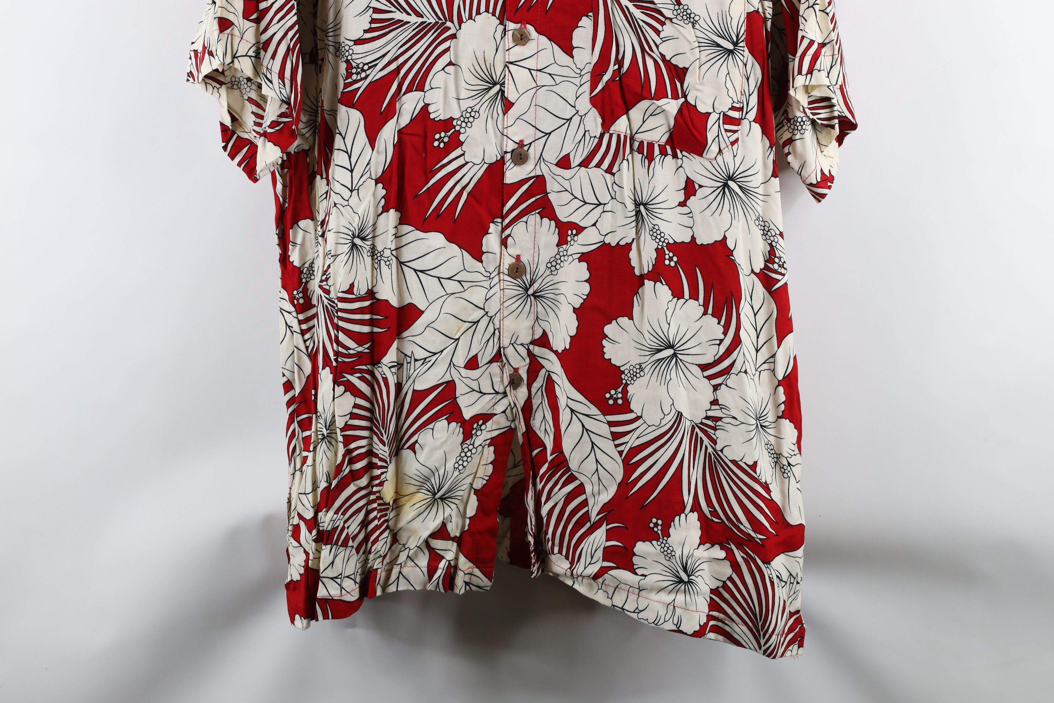 Vintage Vintage 90s Streetwear Flower Rayon Hawaiian Button Shirt Size US XL / EU 56 / 4 - 3 Thumbnail