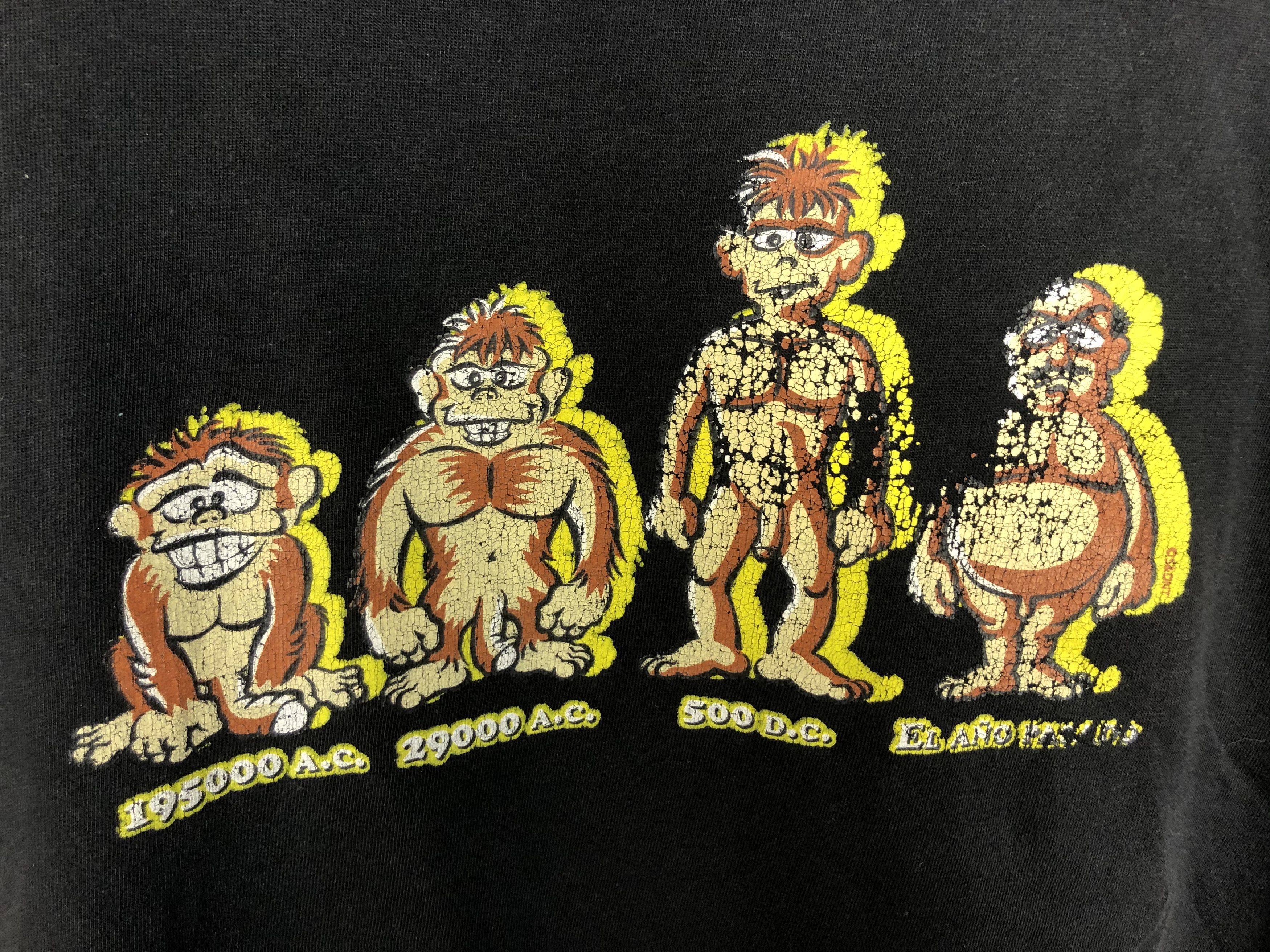 Vintage Vintage Y2K Dick Evolution T-Shirt 90s Sex Tee Size US XL / EU 56 / 4 - 3 Thumbnail