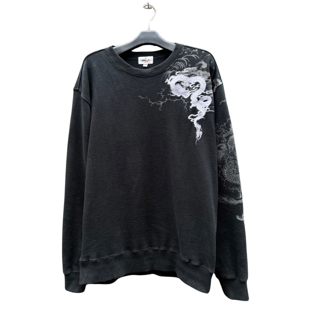Japanese Brand Sukajan Sweatshirt Karakuri Tamashi Dragon Embroidered Size US L / EU 52-54 / 3 - 2 Thumbnail