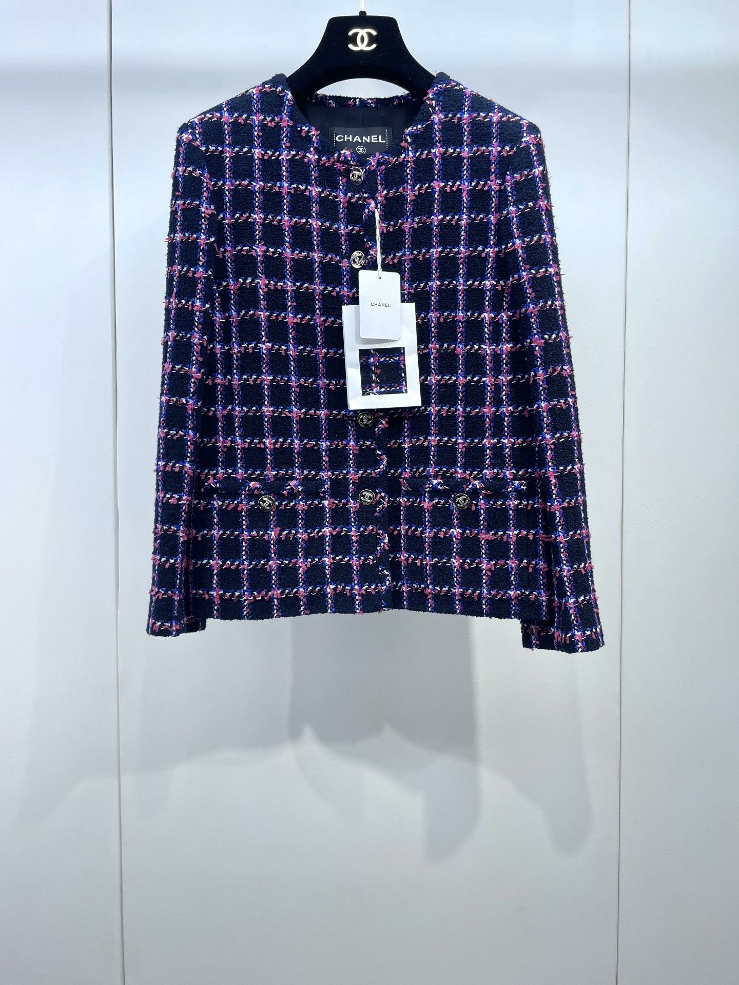 Chanel Chanel 24P Plaid Tweed Jacket Size XXS / US 00 / IT 34 - 1 Thumbnail