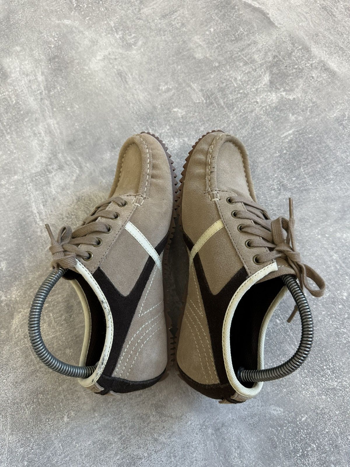 Esprit Vintage Y2K Esprit Beige Suede Leather Low Cut Sneakers Size US 7 / IT 37 - 20 Thumbnail