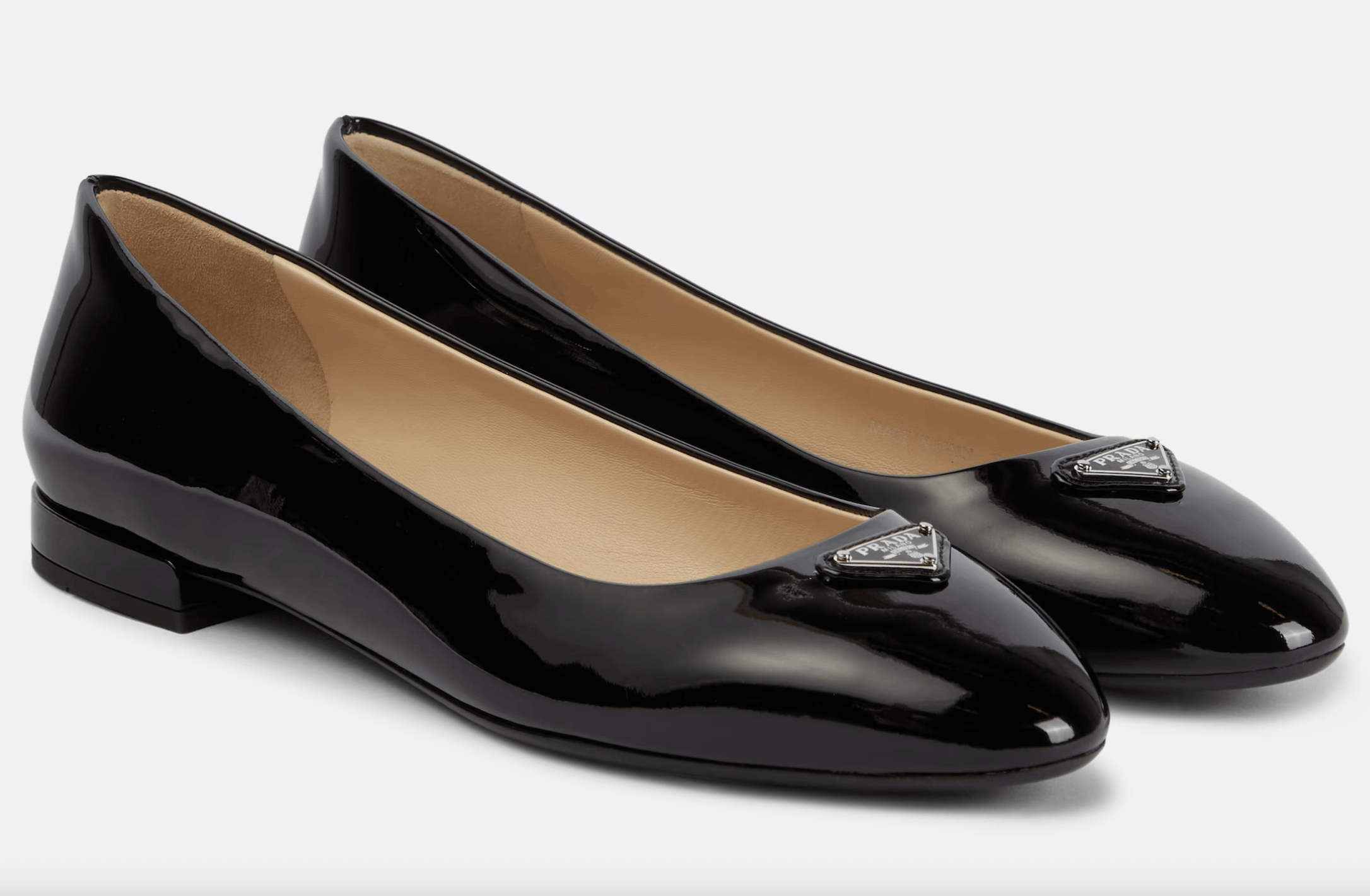 Prada Prada Patent Logo Classic Round Ballerina Ballet Flat 39 Size US 9 / IT 39 - 1 Thumbnail