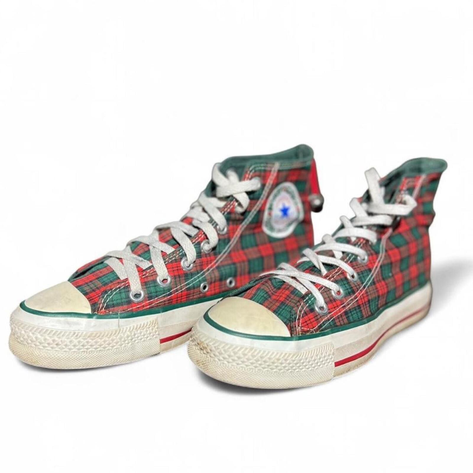 Converse VTG Converse All-Star Chuck Taylor Hi Christmas Plaid USA Size US 6 / EU 39 - 3 Thumbnail