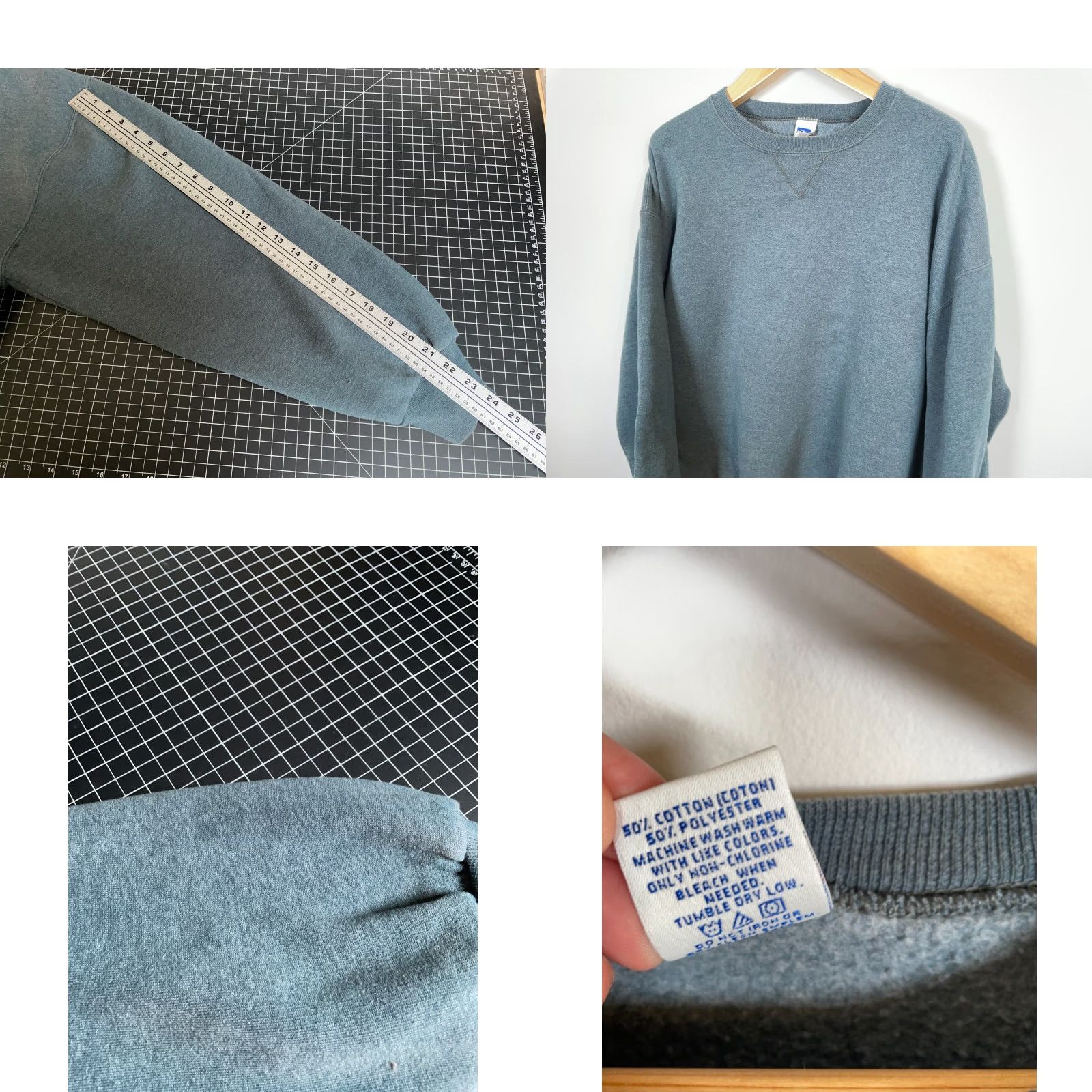 Russell Athletic Y2K Russell Athletic Sweatshirt Men’s XL Green Gray Crewneck Solid VTG Size US XL / EU 56 / 4 - 8 Thumbnail