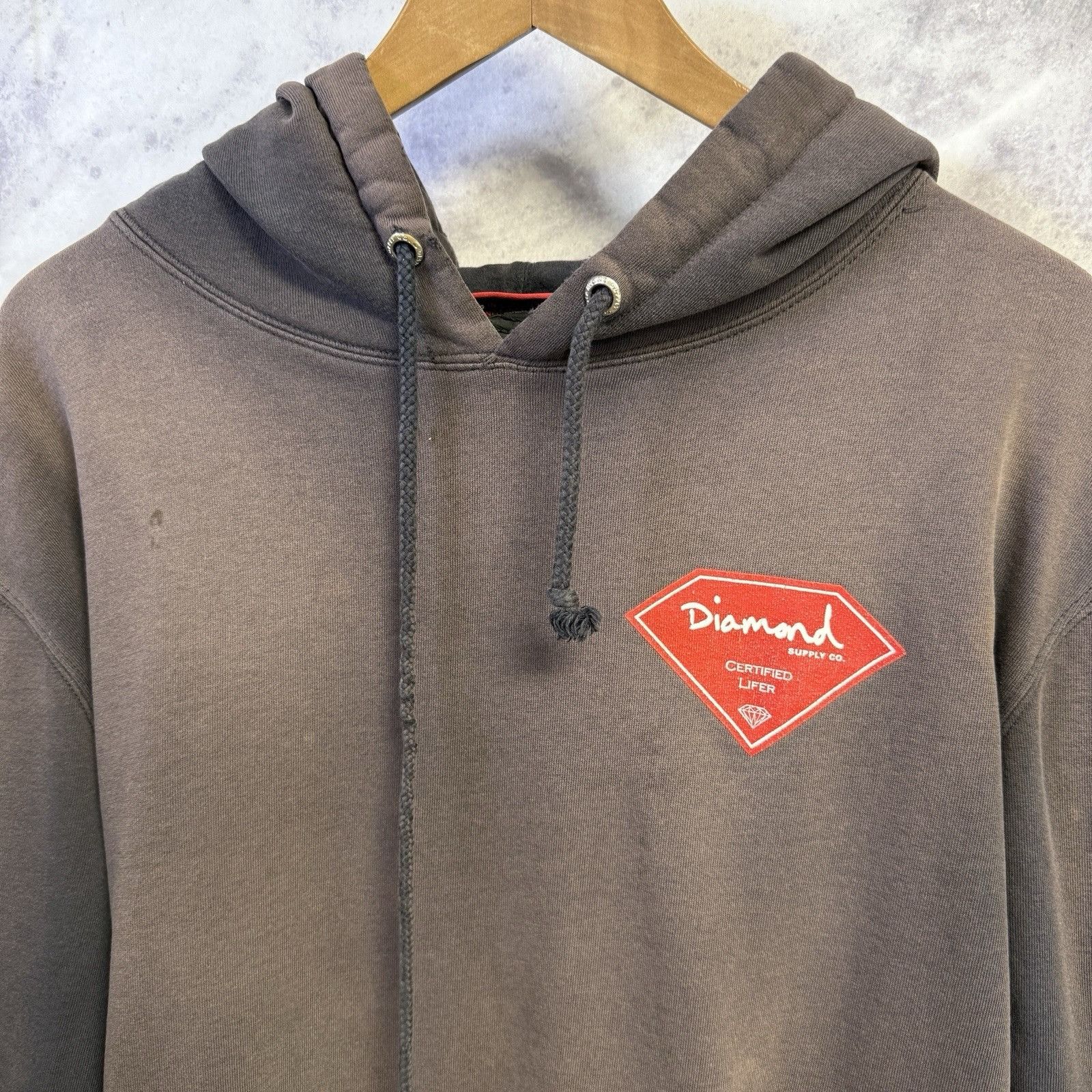 Diamond Supply Co. Vintage Diamond Supply Co Hoodie Mens Large Faded Black Skat Size US L / EU 52-54 / 3 - 3 Thumbnail