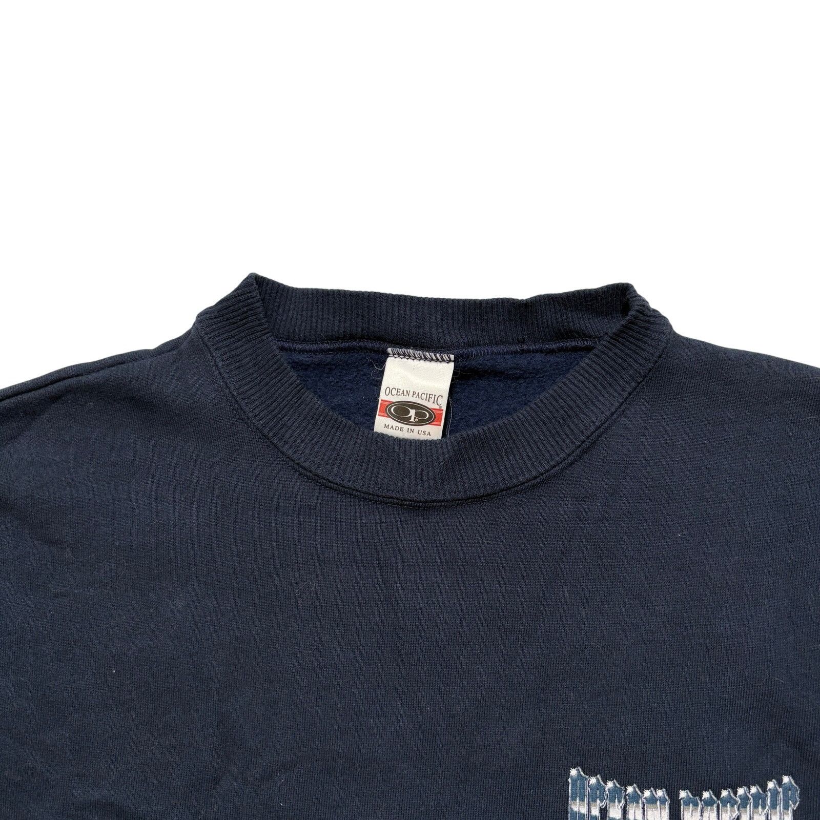 Ocean Pacific VTG 90's Ocean Pacific OP Surf Navy Blue Pullover Sweatshirt Size US L / EU 52-54 / 3 - 2 Thumbnail