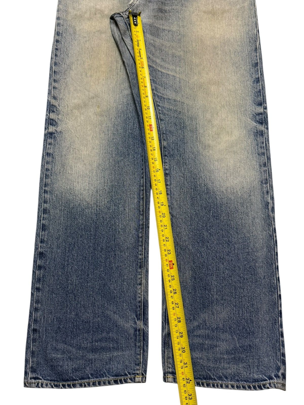 GU Vintage Y2K Japanese GU Blue Faded Mud Wash Straight Leg Size US 38 / EU 54 - 9 Thumbnail