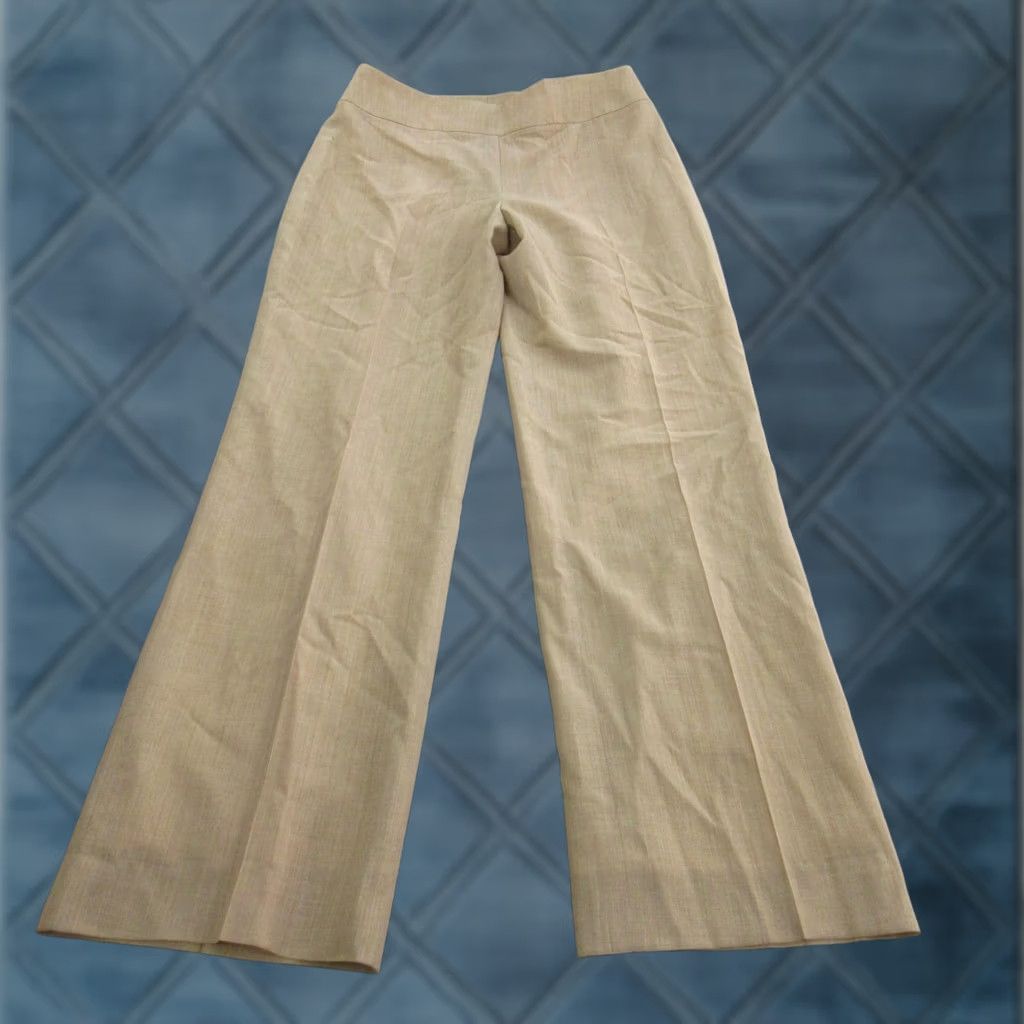 Akris Akris Pants Womens Medium Beige Dress Trousers Wide Leg Lined Career Work Size 30" / US 8 / IT 44 - 1 Thumbnail
