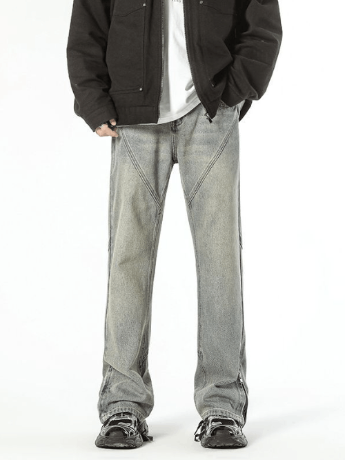 Japanese Brand × Jean American style slit zipper high street retro bootcut jeans Size US 32 / EU 48 - 1 Thumbnail