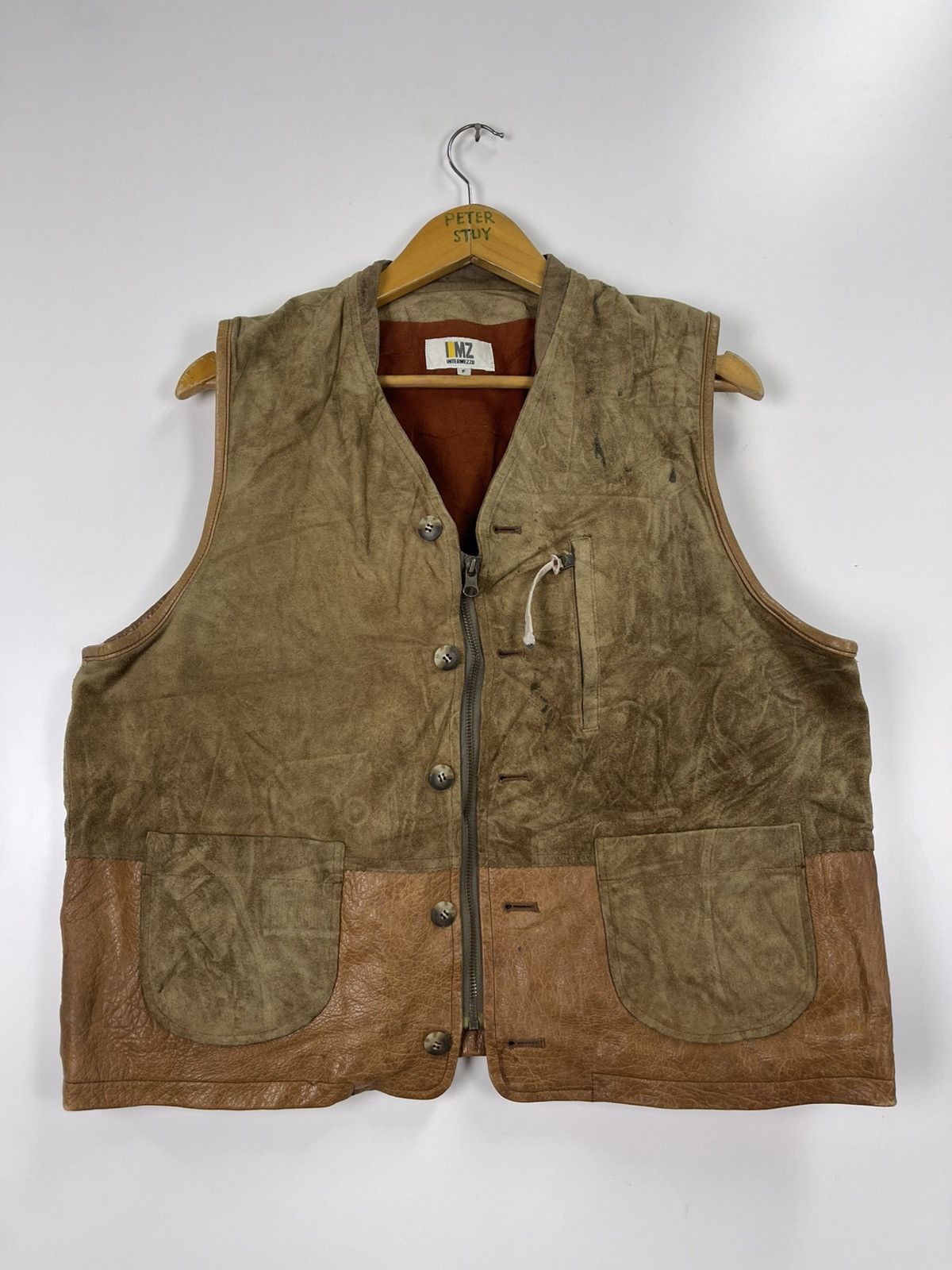 Leather Vintage IMZ Intermezzo True Leather Vest Size US M / EU 48-50 / 2 - 3 Thumbnail