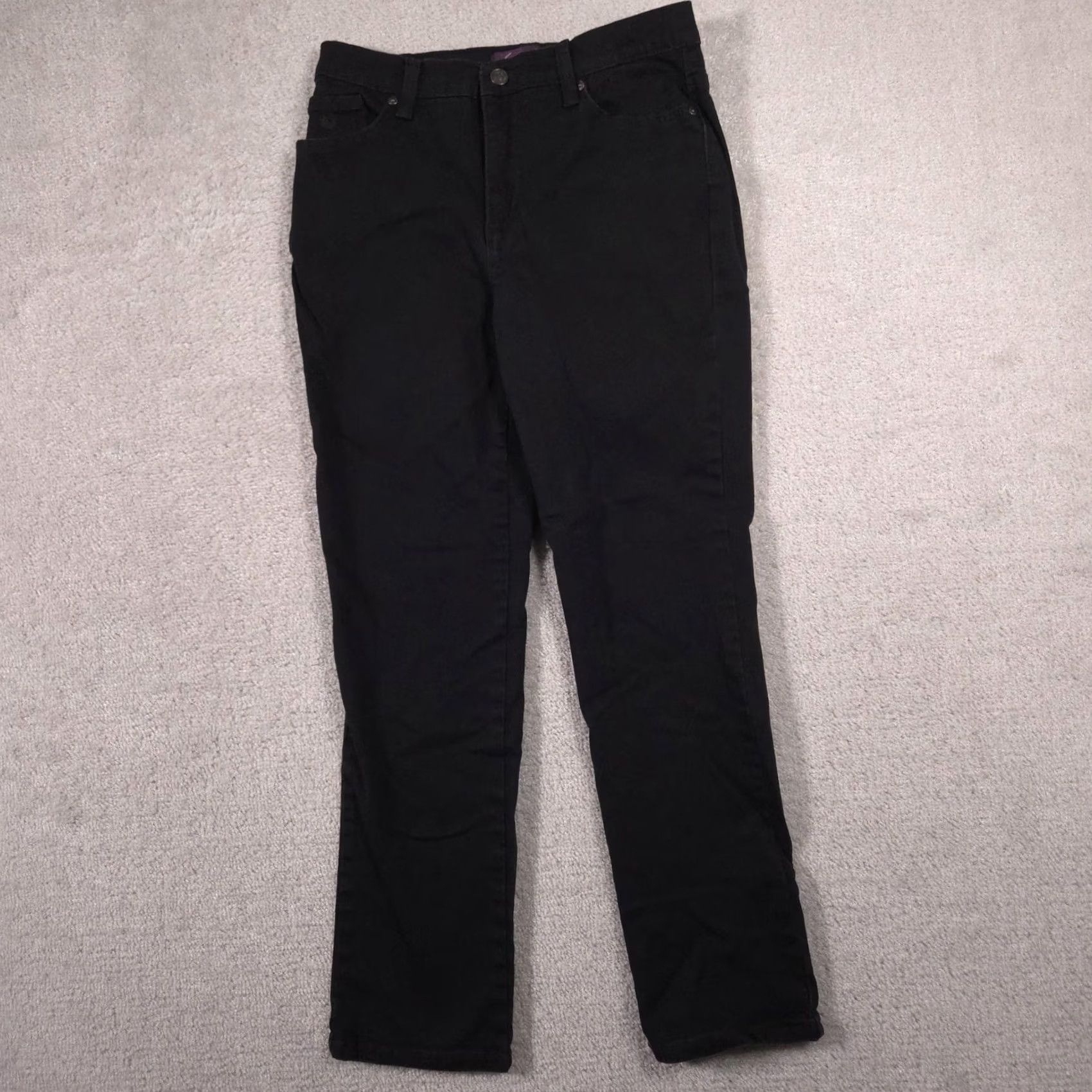 Gloria Vanderbilt Gloria Vanderbilt Amanda Jeans Womens 6P Short Black High Rise Tapered Stretch Size 28" / US 6 / IT 42 - 2 Thumbnail