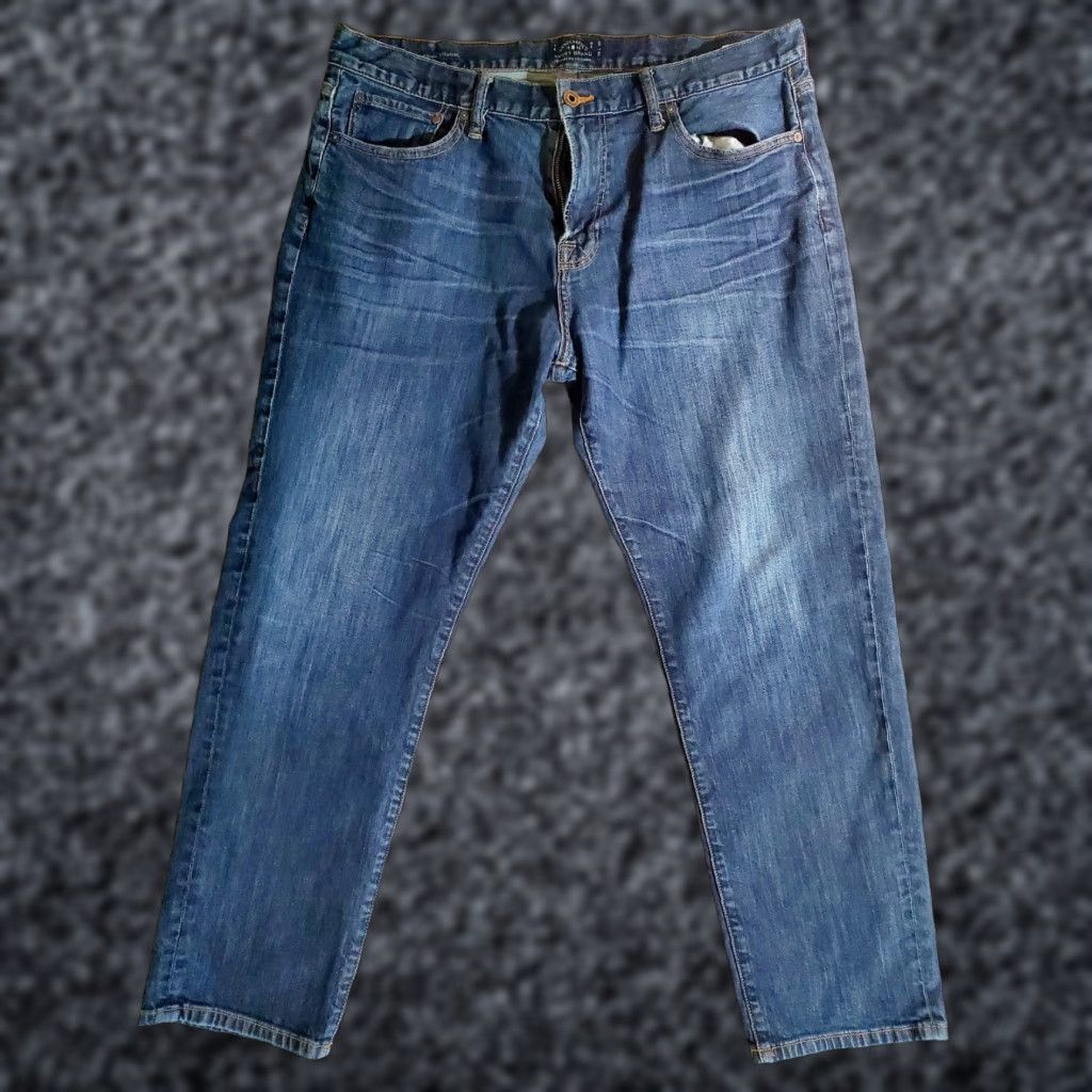 Lucky Brand LUCKY BRAND 221 Original Straight Denim Jeans Men 38X30 Blue Cotton Stretch 5-Pocket Regular Waist Belt Loops Mid Rise Vintage No? Size US 38 / EU 54 - 1 Thumbnail