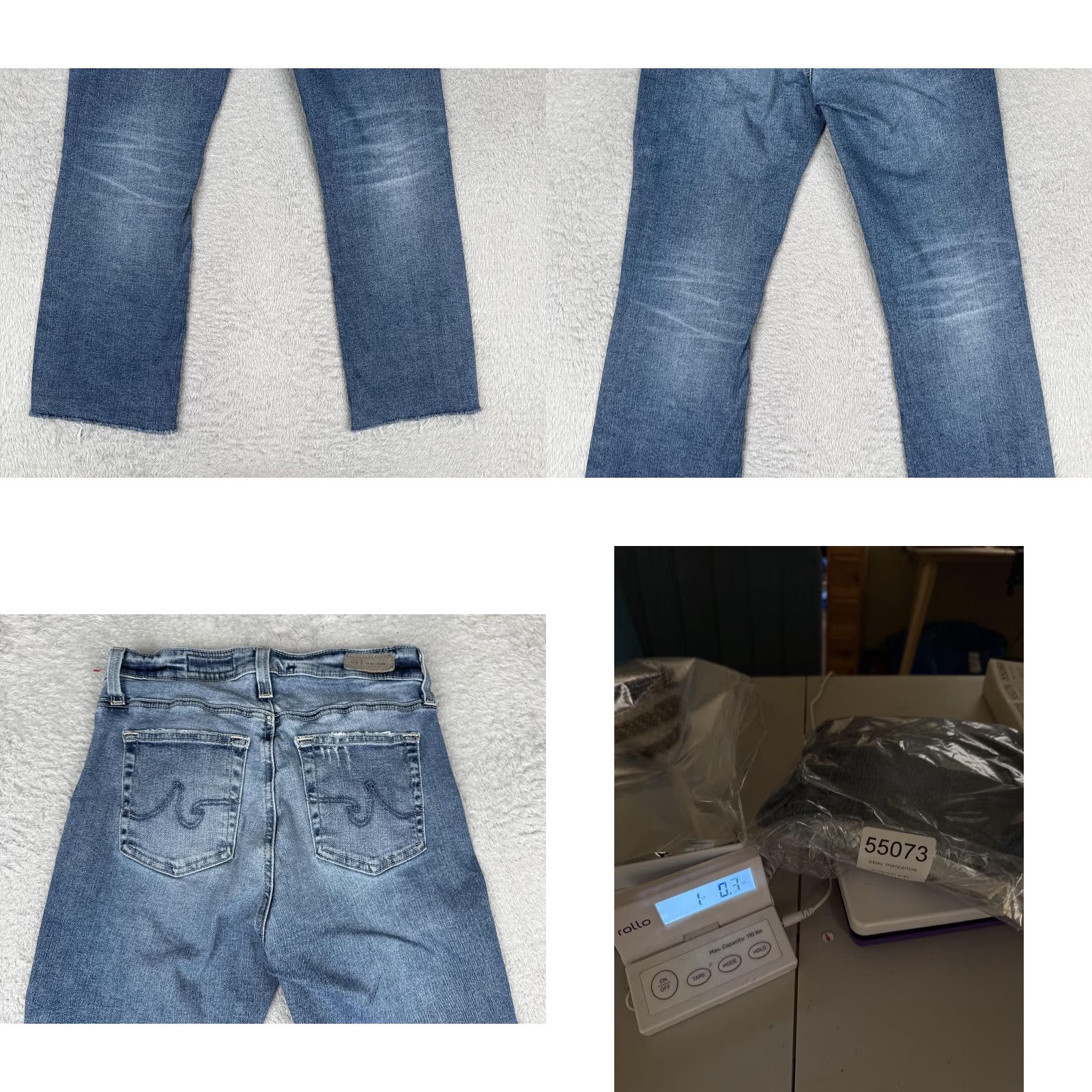 Vintage AG Adriano Goldschmied Bootcut Jeans Womens 28 Blue Wash Mid Rise Stretch Denim 5-Pocket USA Size 28" / US 6 / IT 42 - 10 Thumbnail