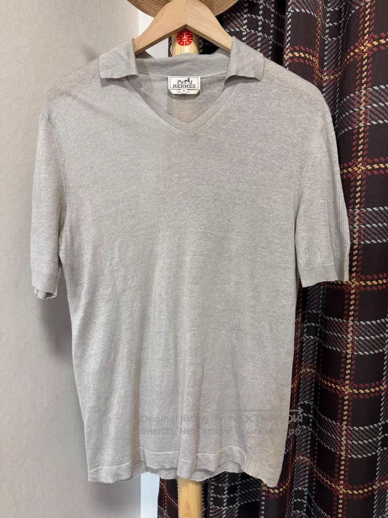 Hermes Hermes Linen and silk blended short-sleeve T-shirt Size US S / EU 44-46 / 1 - 1 Thumbnail