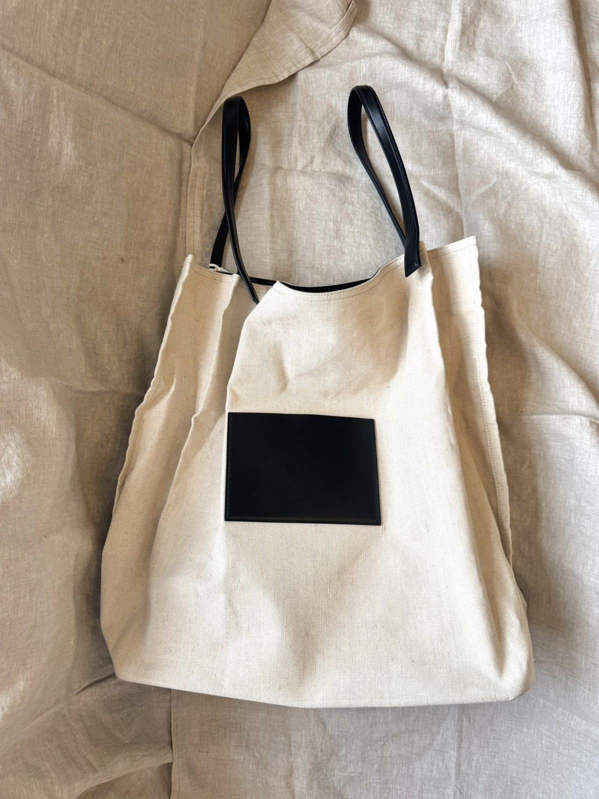 Jil Sander jil sander XXL canvas & leather tote bag Size ONE SIZE - 1 Thumbnail