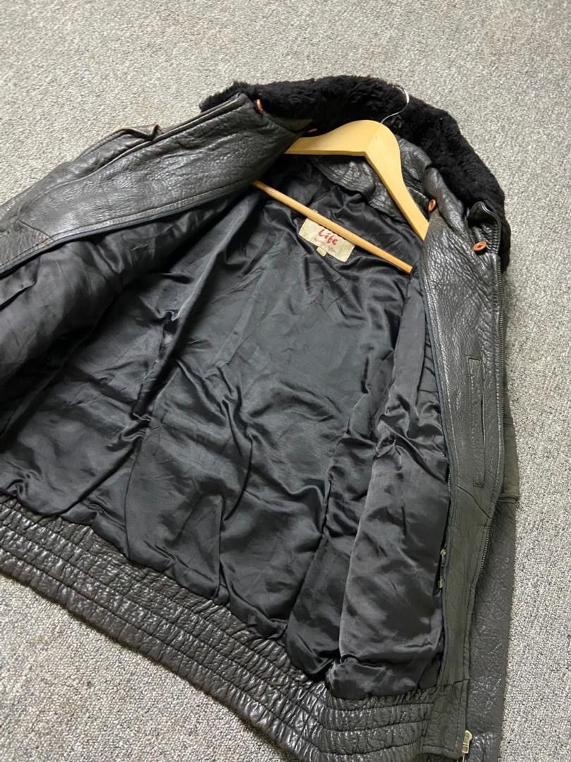 Japanese Brand Street Life Brand Leather Jacket with Double Pocket (183) Size US L / EU 52-54 / 3 - 7 Thumbnail