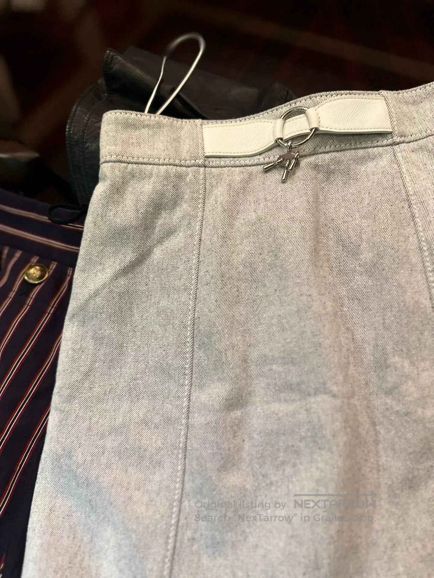 Hermes Hermes Light Gray Knee. Size US 34 / EU 50 - 2 Thumbnail