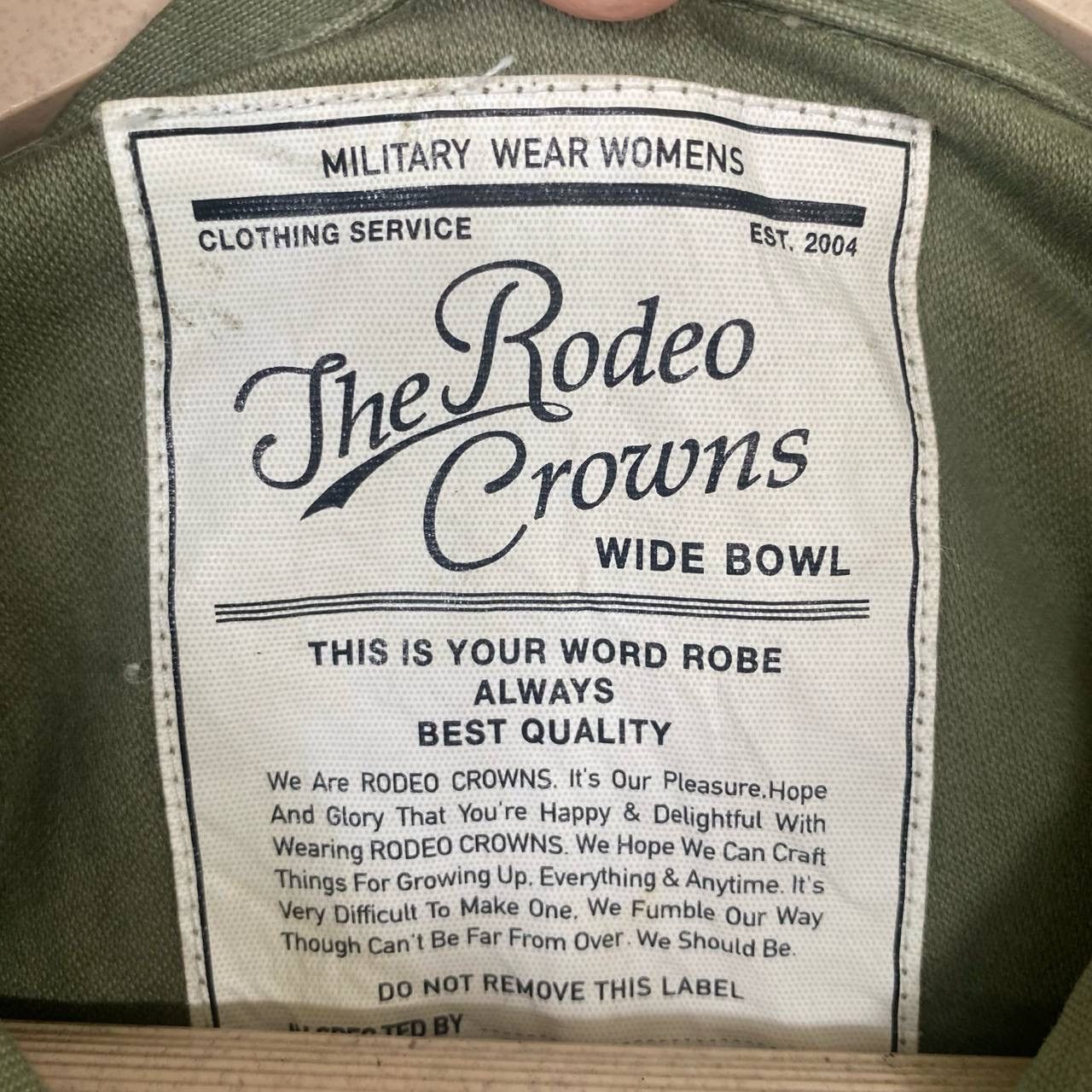 Vintage Vtg Rodeo Crown Wide Bowl Military Button Up Size S / US 4 / IT 40 - 7 Thumbnail