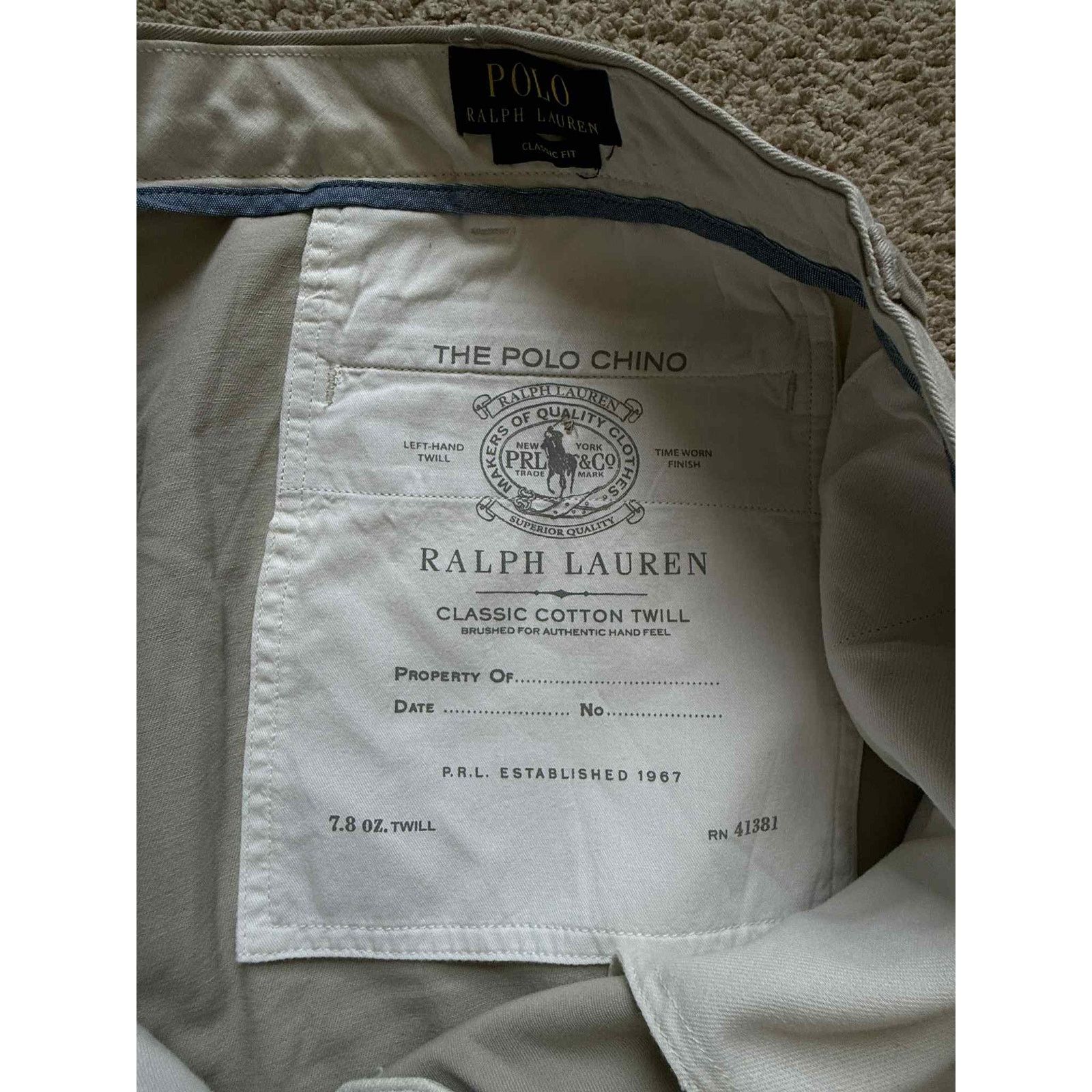 Polo Ralph Lauren Polo Ralph Lauren Classic Fit Chino Pants White Mens 38 x 34 Size US 38 / EU 54 - 8 Thumbnail
