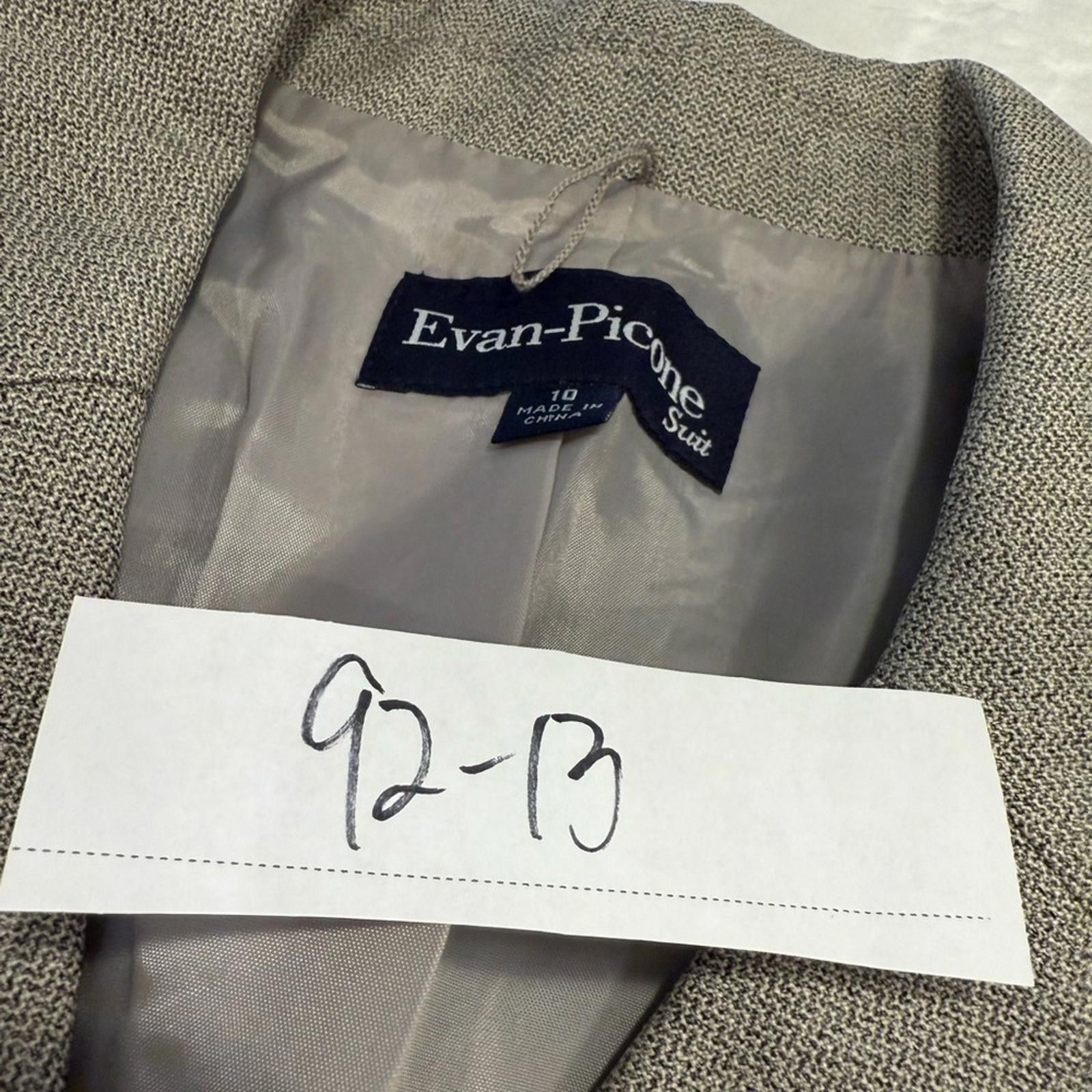 Evan Picone Evan Piccone beige blazer fabric button front lined SZ 10 Size L / US 10 / IT 46 - 10 Thumbnail