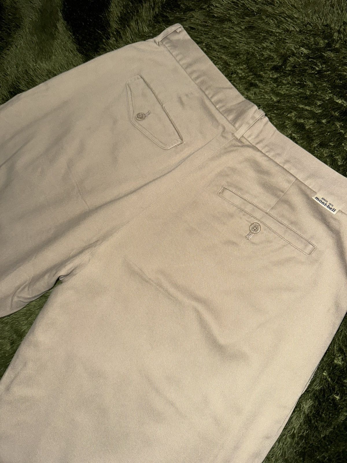 Montbell [90] mont bell japan two tucked washed cotton chino pants Size US 33 - 9 Thumbnail
