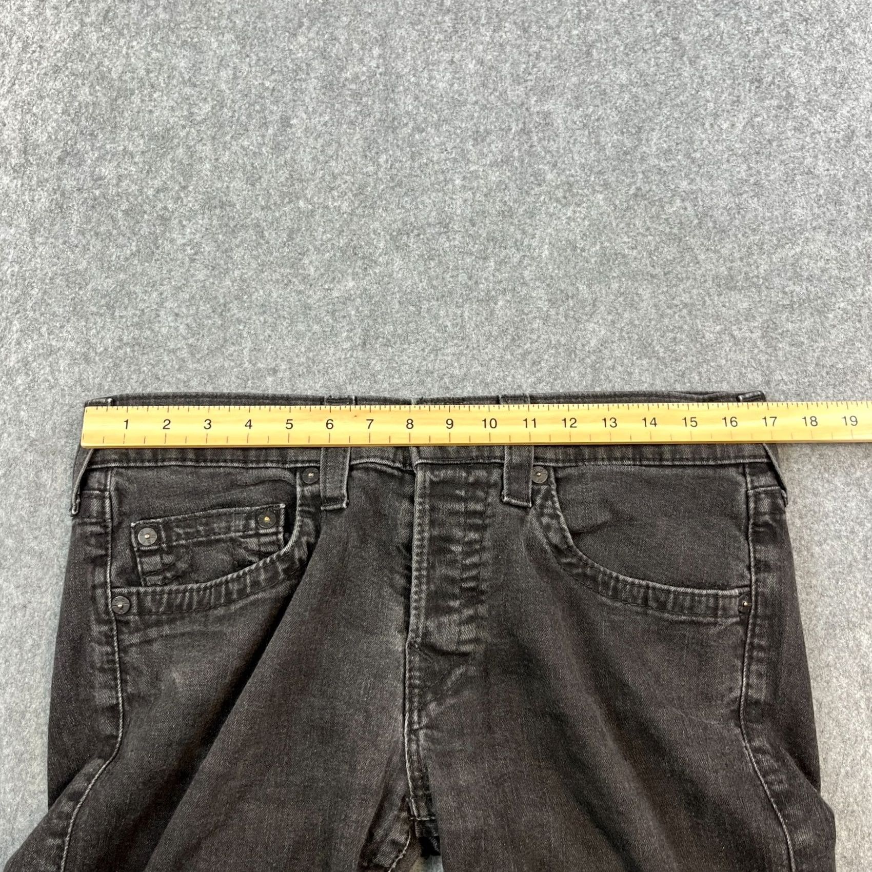 True Religion True Religion Jeans Slim Tapered 34 32 Dark Wash Black Stretch USA Made Mens Size US 34 / EU 50 - 6 Thumbnail