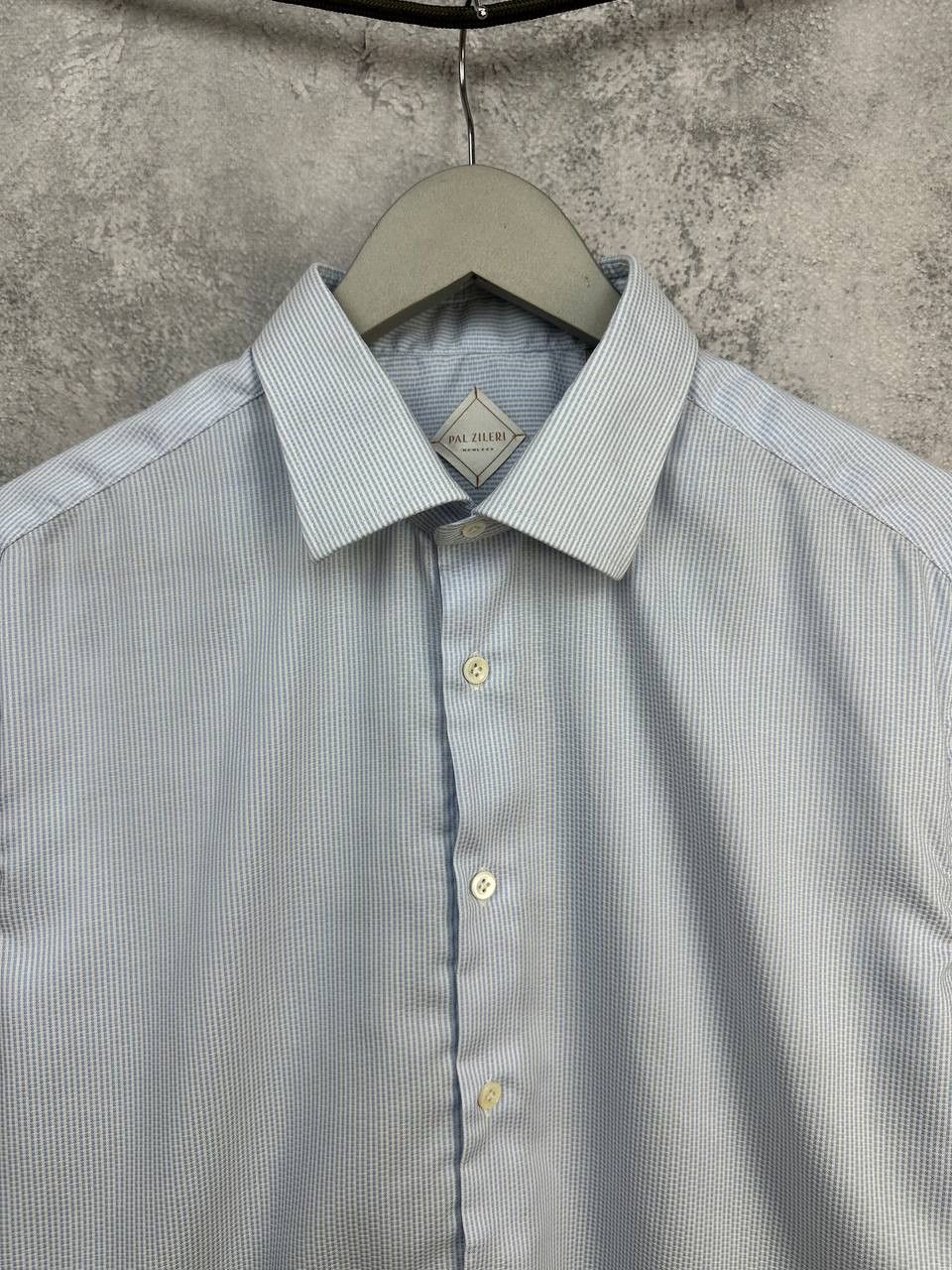 Pal Zileri Pal Zileri Luxury Cotton Poplin Striped Shirt Light Blue Size US XXL / EU 58 / 5 - 4 Thumbnail