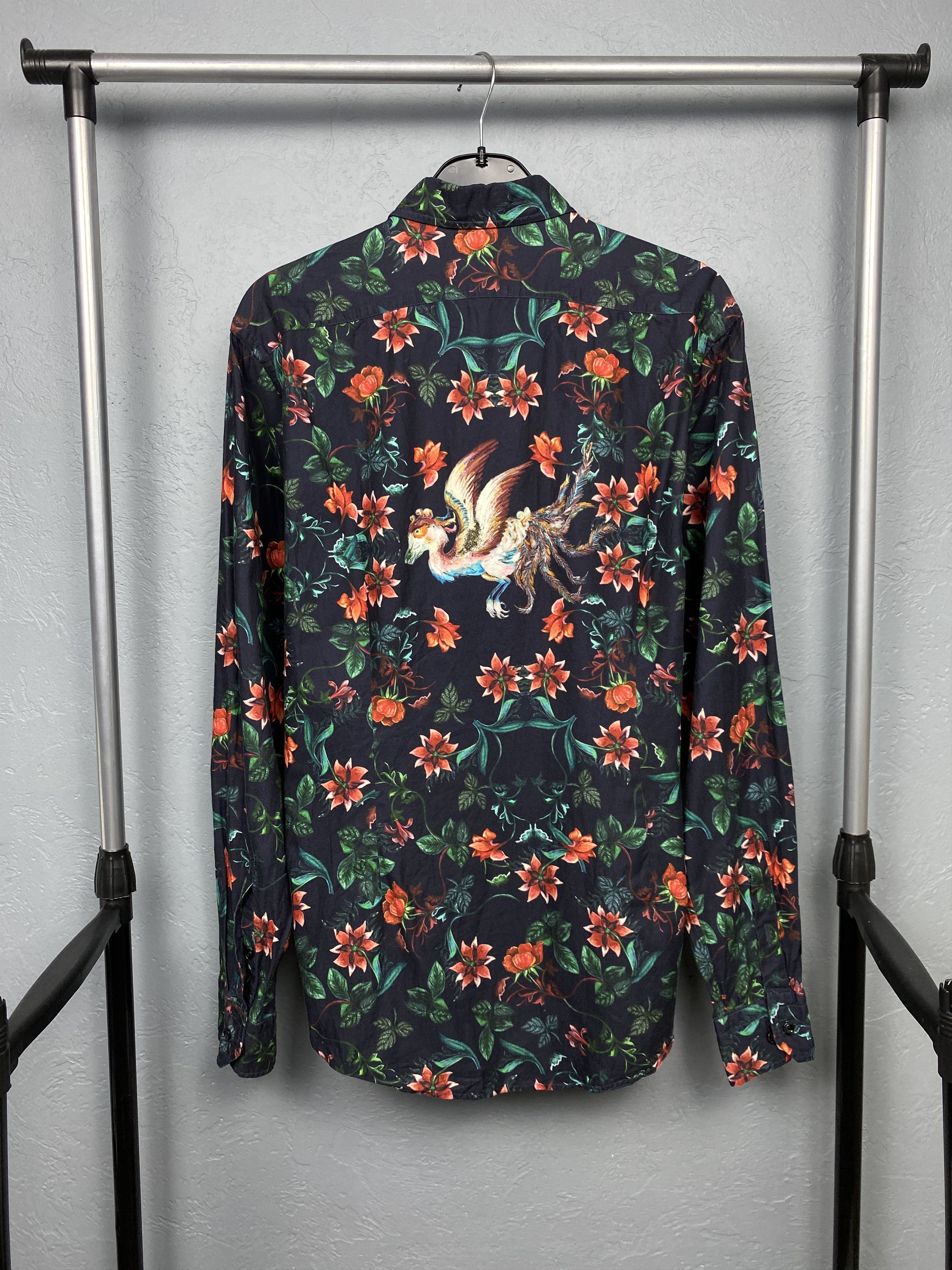 Eton × Vintage ETON Vintage Mens Floral Print Long Sleeve Shirt Size US L / EU 52-54 / 3 - 7 Thumbnail