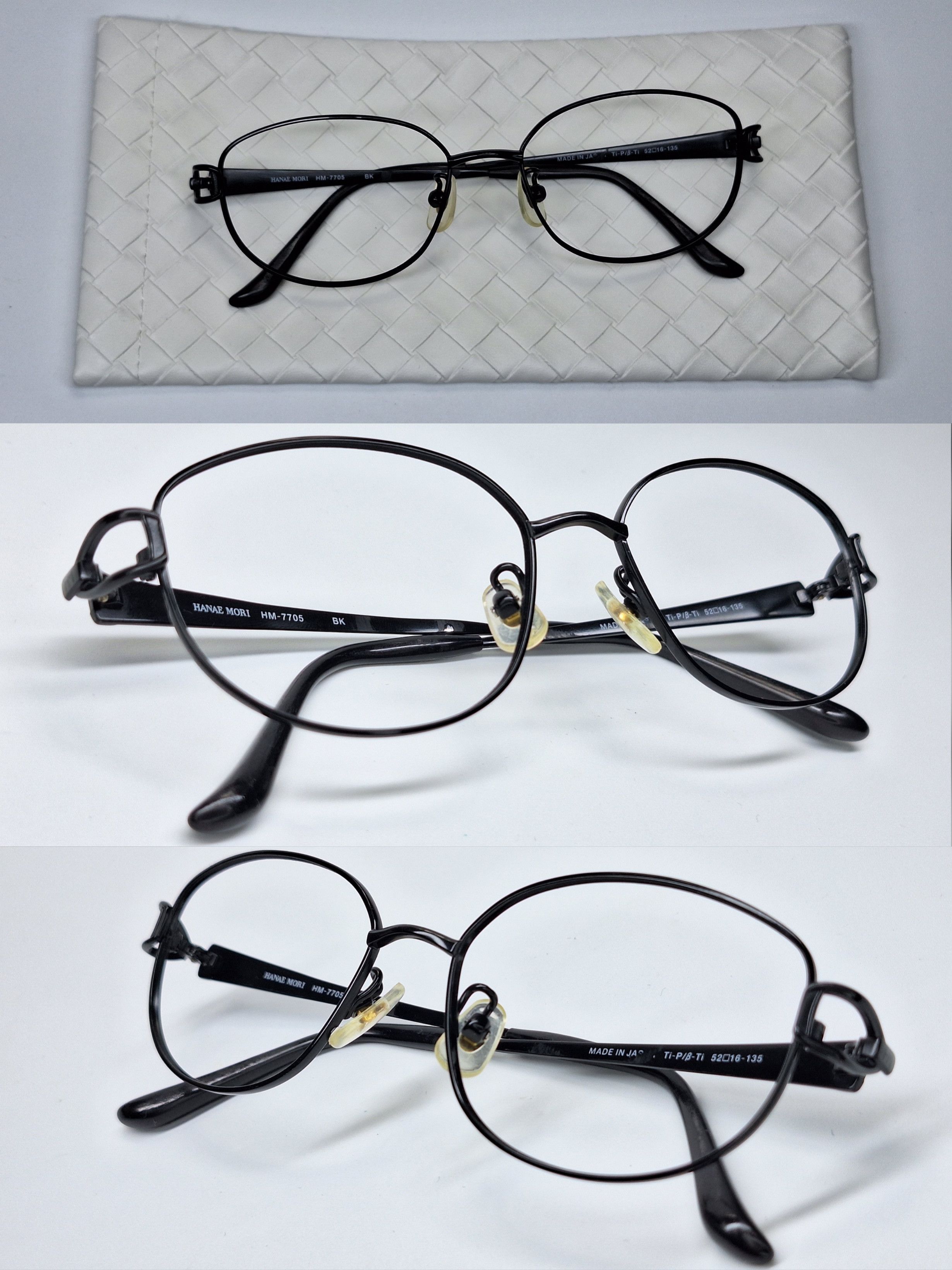 Hanae Mori Hanae Mori HM-7705 Ti-P Beta Titanium Floral Temple Eyeglass Size ONE SIZE - 2 Thumbnail
